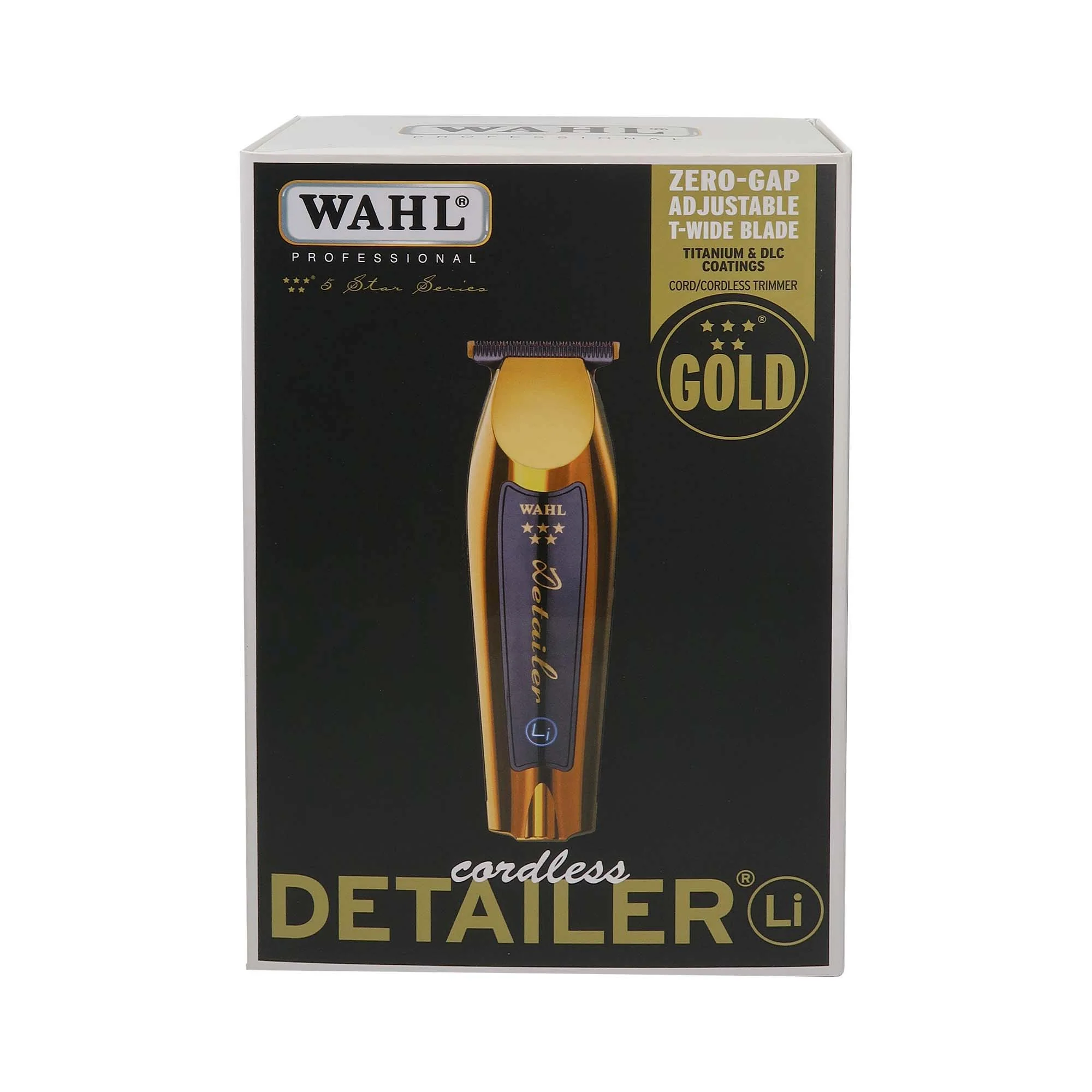 Wahl 5 Star Gold Detailer Cordless Li Trimmer #8171-700 with Philips Norelco Ultimate Comfort Nose Trimmer NT1605/60 and Wahl Flat Top Comb White - Image 5