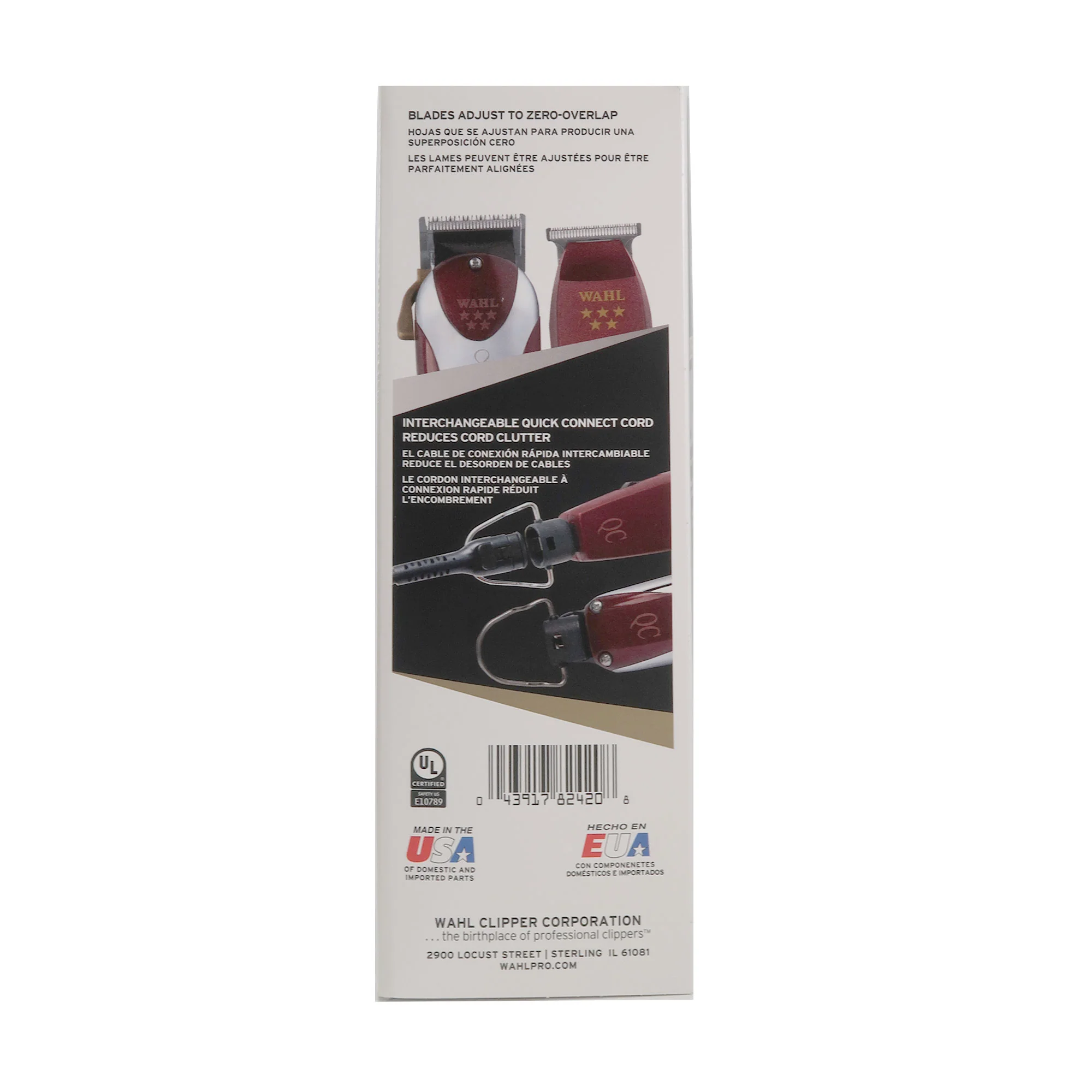 Wahl Professional 5 Star Unicord Combo Clipper / Trimmer 8242 with Flat Top Comb - Image 6