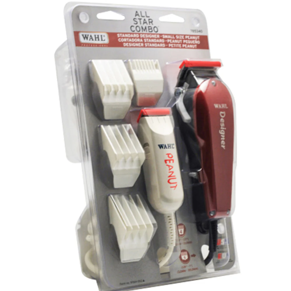 Wahl Professional All-Star Combo with Designer Hair Clipper and Peanut Trimmer with Comb - Image 4