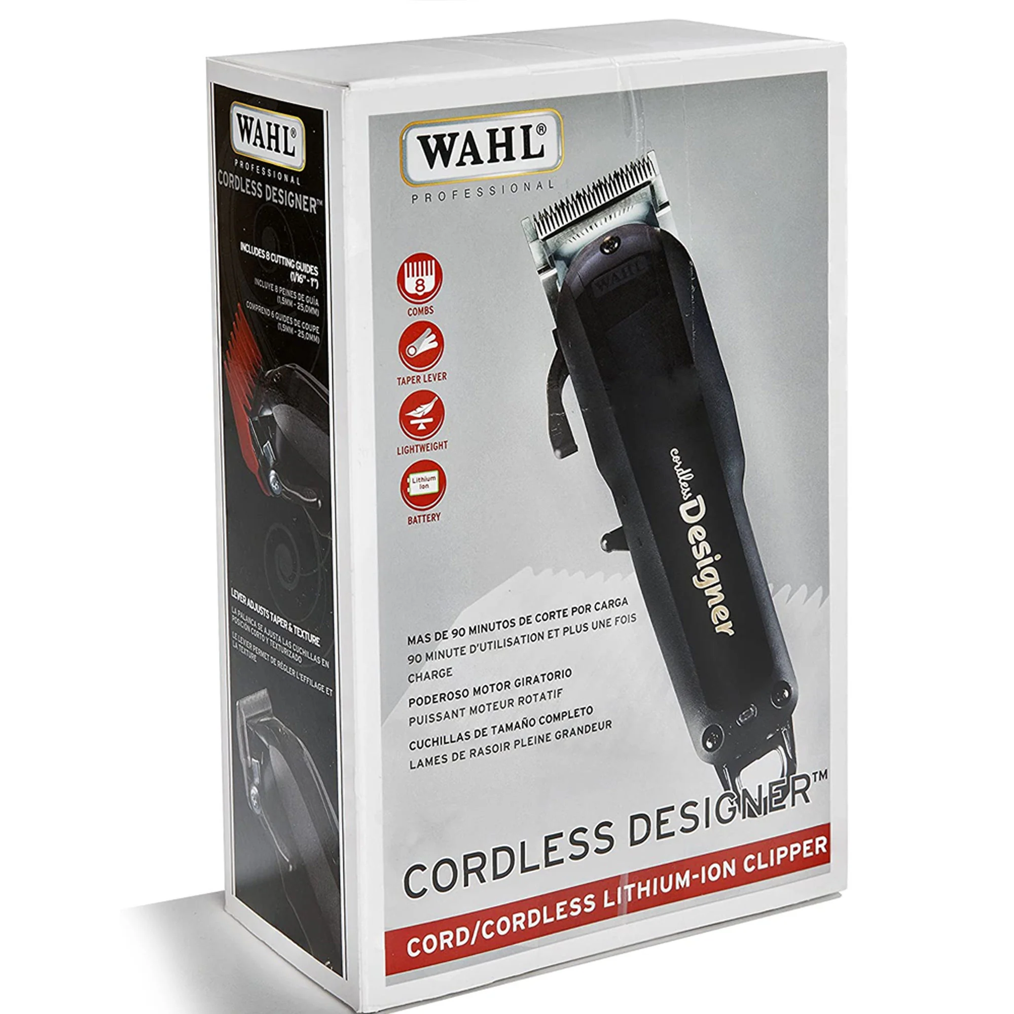 Wahl Professional Cord/Cordless Designer Lithium-Ion Clipper 8591 with Styling Comb - Image 3