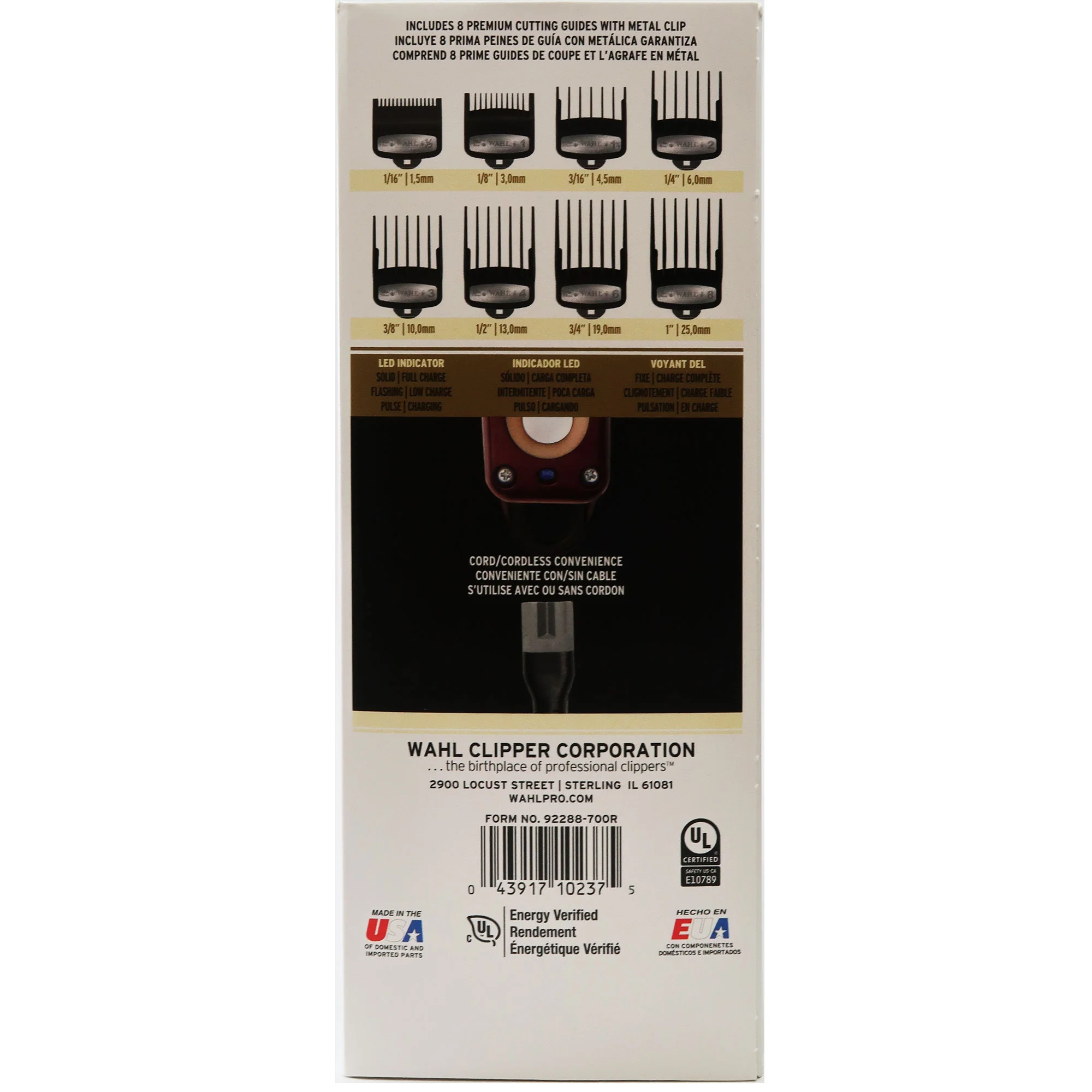 Wahl Professional 5 Star Legend Cordless Hair Clipper 8594 with Wahl Professional Large Styling Comb 3191-2501 Metallic Burgundy - Image 6