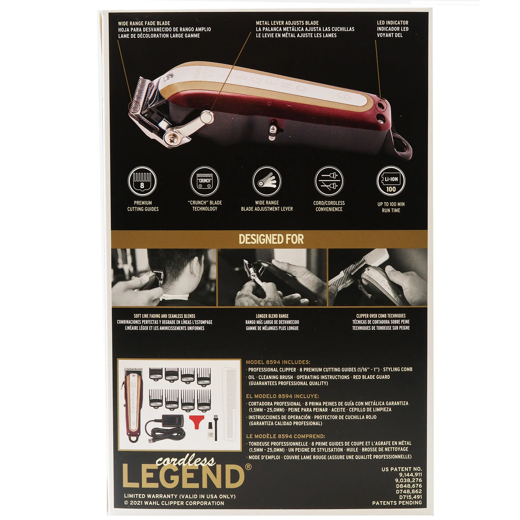 Wahl Professional 5 Star Legend Cordless Hair Clipper with Andis Foil Shaver Cord/Cordless and Philips Norelco Ultimate Comfort Nose Trimmer for Nose, Ear and Eyebrows - Image 5