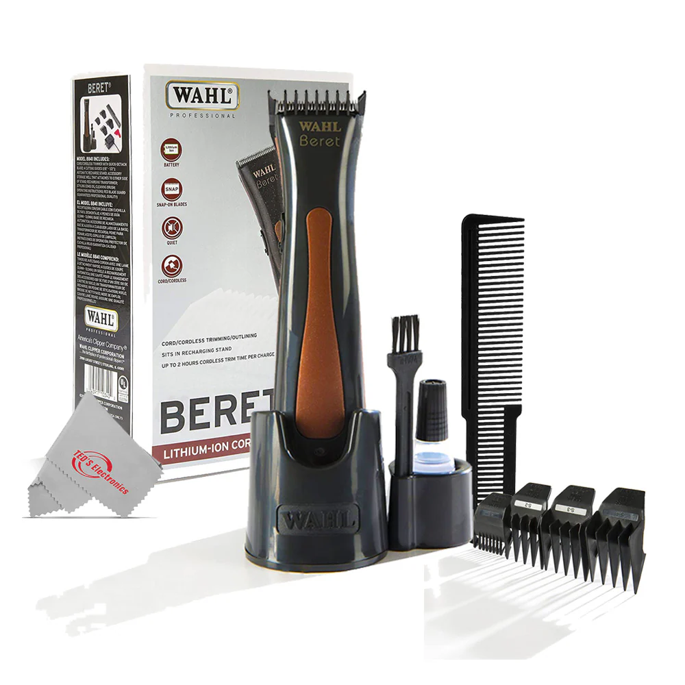 Wahl Professional Beret Lithium Ion Cord/Cordless Trimmer 8841 with Large Styling Comb - Image 2