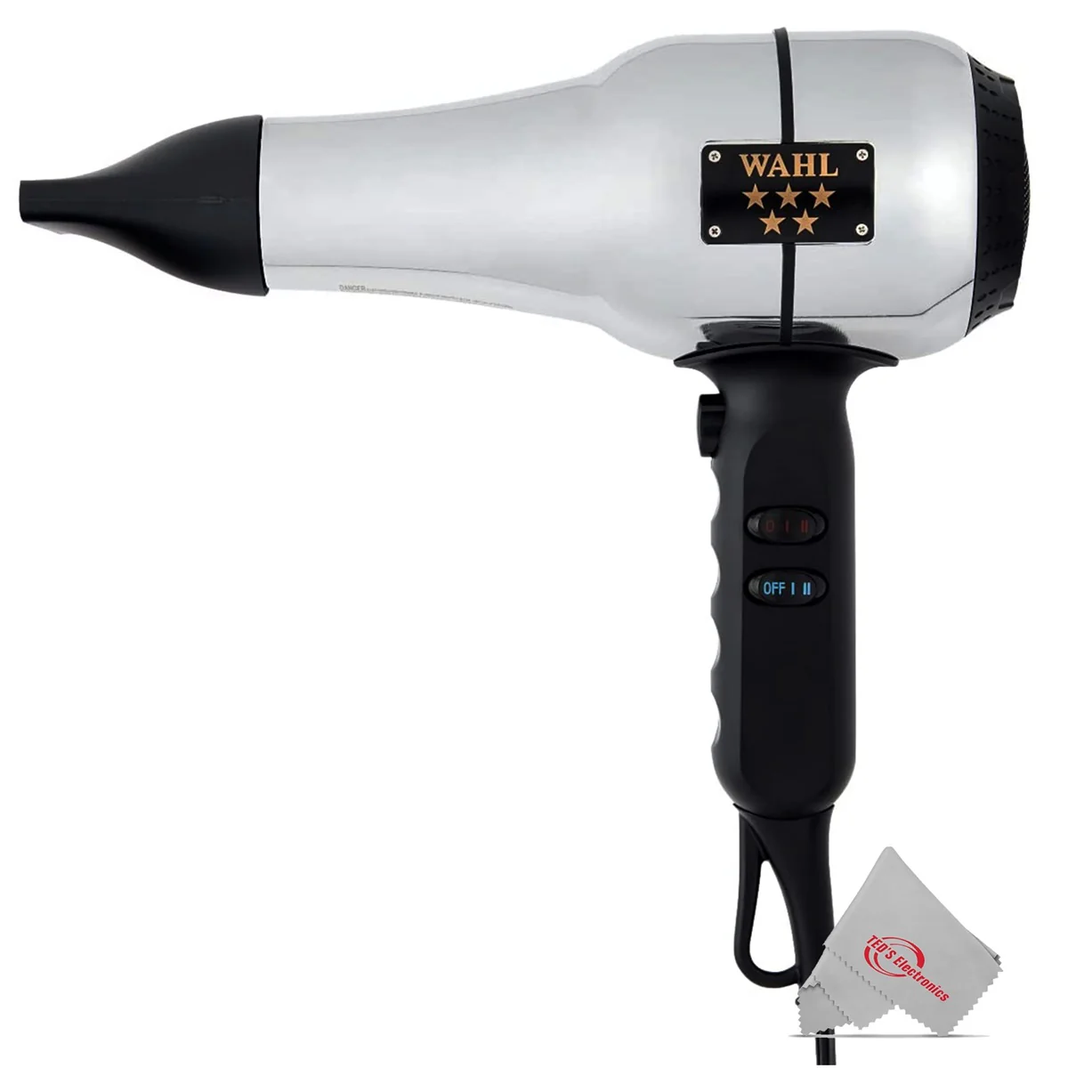 Wahl Professional 5-Star Hero Corded T-Blade Trimmer #8991 with Ionic Retro-Chrome Design Barber Hair Dryer #05054 and Comb - Image 5