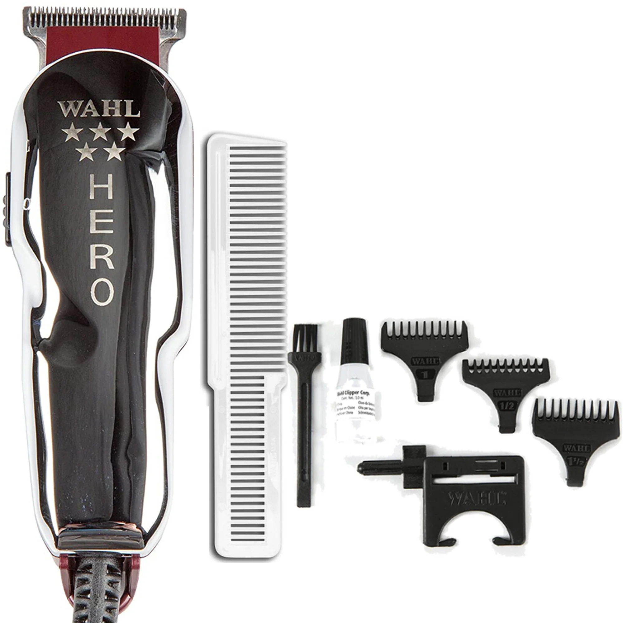 Wahl Professional 5-Star Hero Corded T Blade Trimmer #8991 with Styling Comb