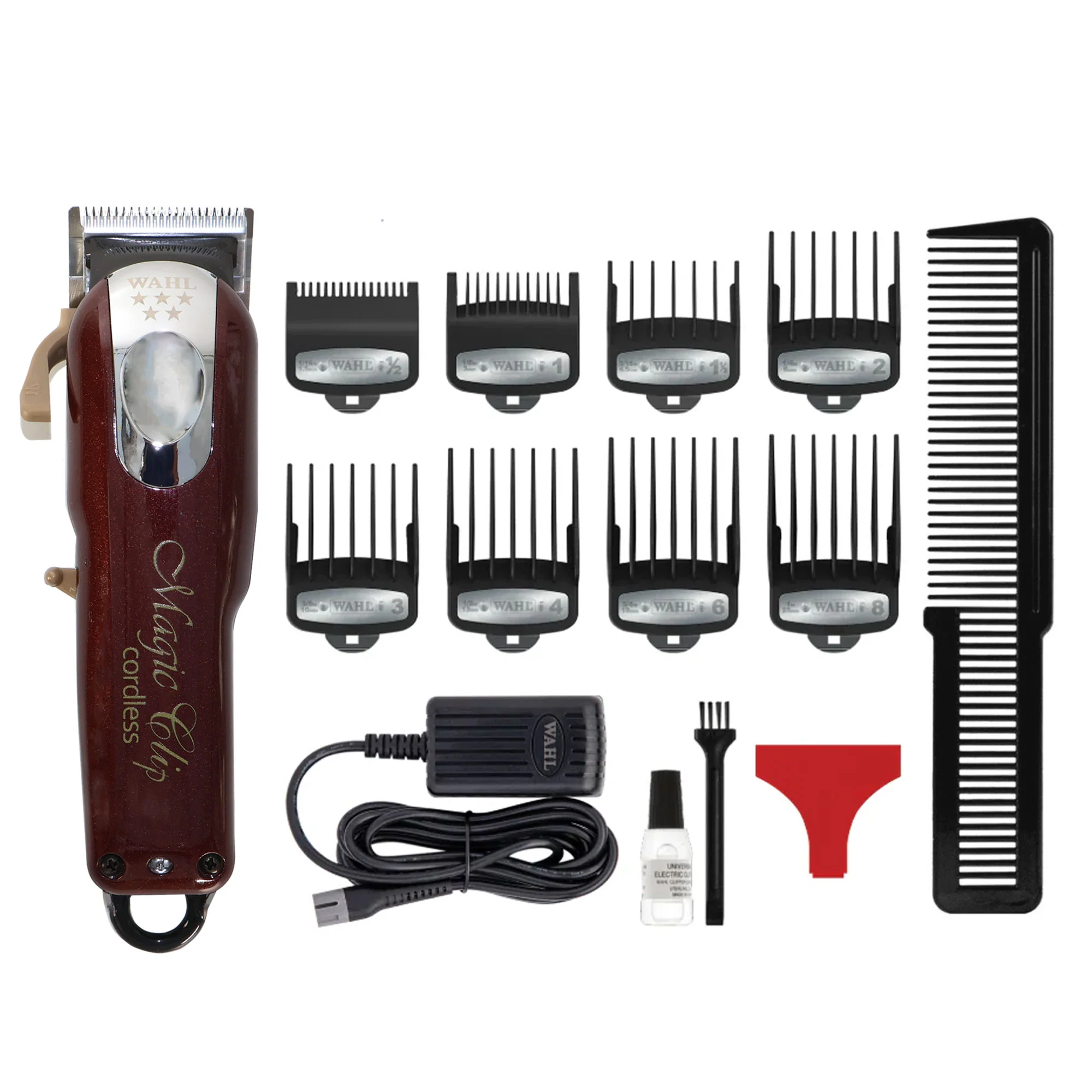 Wahl Professional Cord/Cordless Magic Clip 08148-308 with Wahl Flat Top Comb White - Image 3