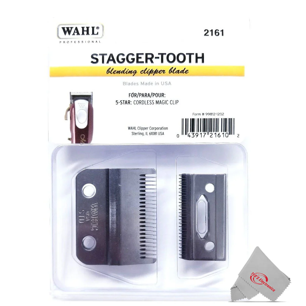 5x Wahl 2-Hole Replacement Blade Stagger-Tooth #2161 for Cordless Magic Clip - Image 2