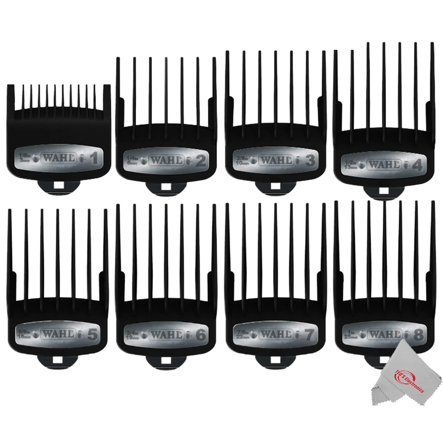 10x Wahl 8-Pack Premium Cutting Guides Fits All Wahl Full Size Clipper Blades (Except Competition Series) - Image 3