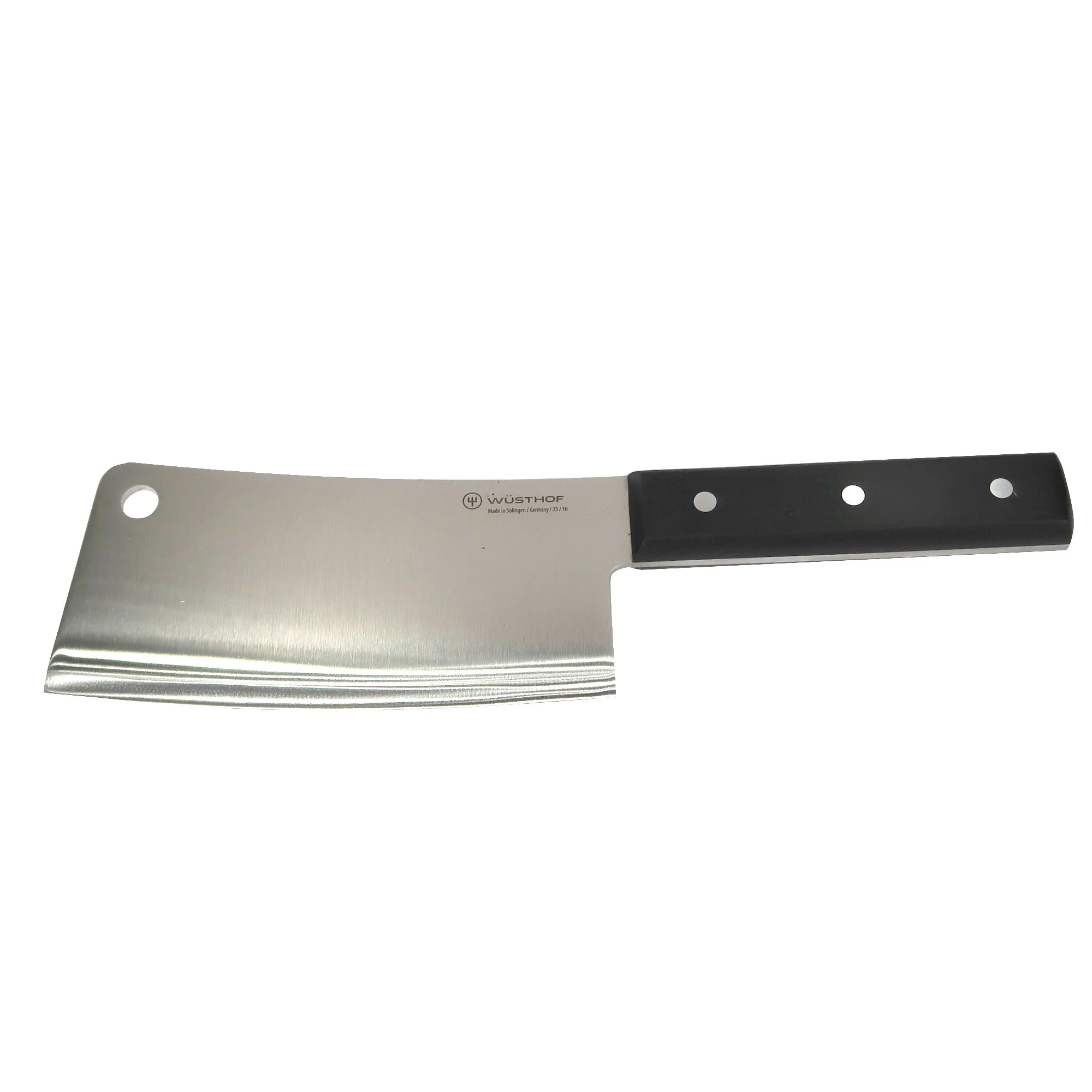 Wusthof Classic 6" Cleaver Knive Black with 7" Hollow Edge Santoku Kitchen Knife - Image 3