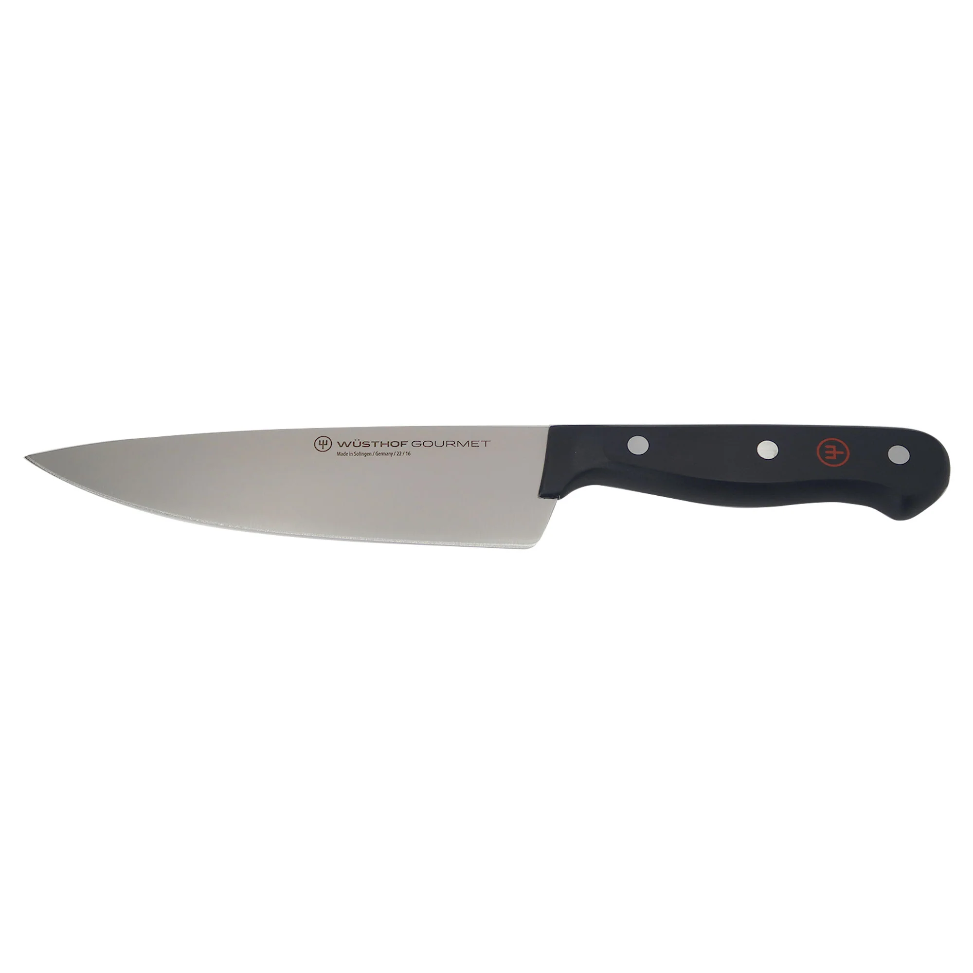 Wusthof Gourmet 7" Hollow Edge Santoku Knife Black with Wusthof Gourmet 6" Chef's Knife - Image 6