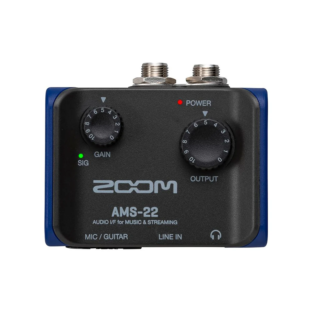 Zoom AMS-22 2x2 USB Audio Interface for Music and Streaming 2 Inputs / 2 Outputs with 2x Pig Hog Solutions 3.5mm TRS to 3.5mm TRS Adapter Cable, 9ft - Image 4