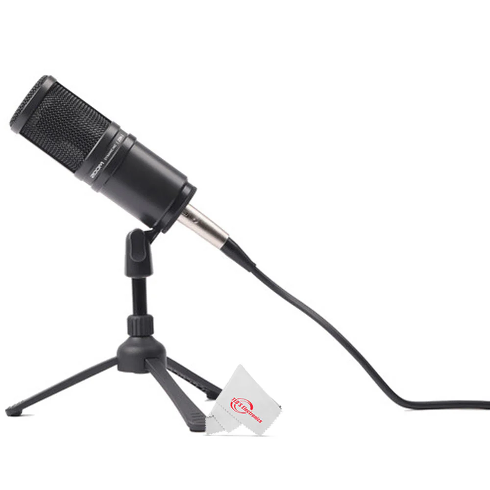 3x Zoom ZDM-1 Podcast Mic Pack Bundle w/ Microphone, Headphones, Tripod, Windscreen & Cable + 3x Boya BY-BA20 Aluminum Alloy Microphone Stand Bracket and Cleaning Kit - Image 6