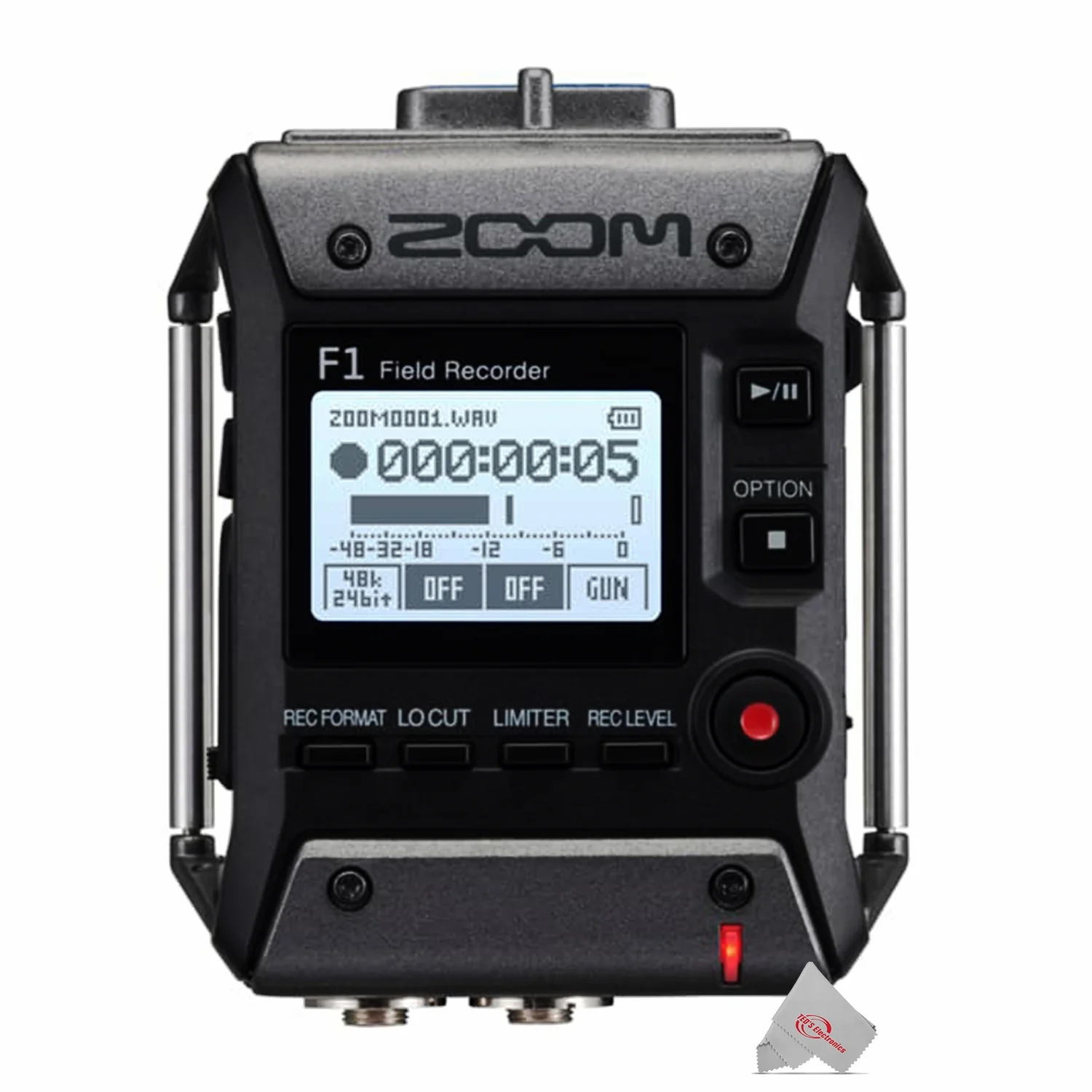 Zoom F1-SP 2-Input / 2-Track Portable Field Recorder with Vidpro 2-Person Wireless Lavalier Microphone Set and SanDisk 32GB Ultra UHS-I microSDHC Card - Image 3