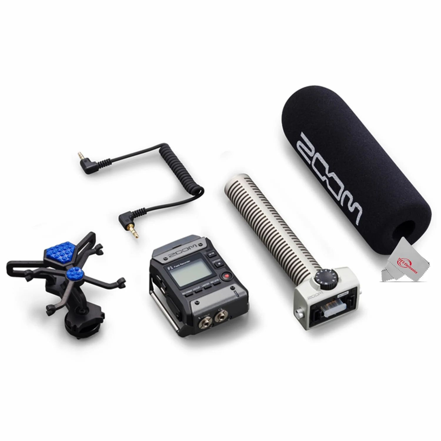 Zoom F1-SP 2-Input / 2-Track Portable Field Recorder with Vidpro 2-Person Wireless Lavalier Microphone Set and SanDisk 32GB Ultra UHS-I microSDHC Card - Image 4