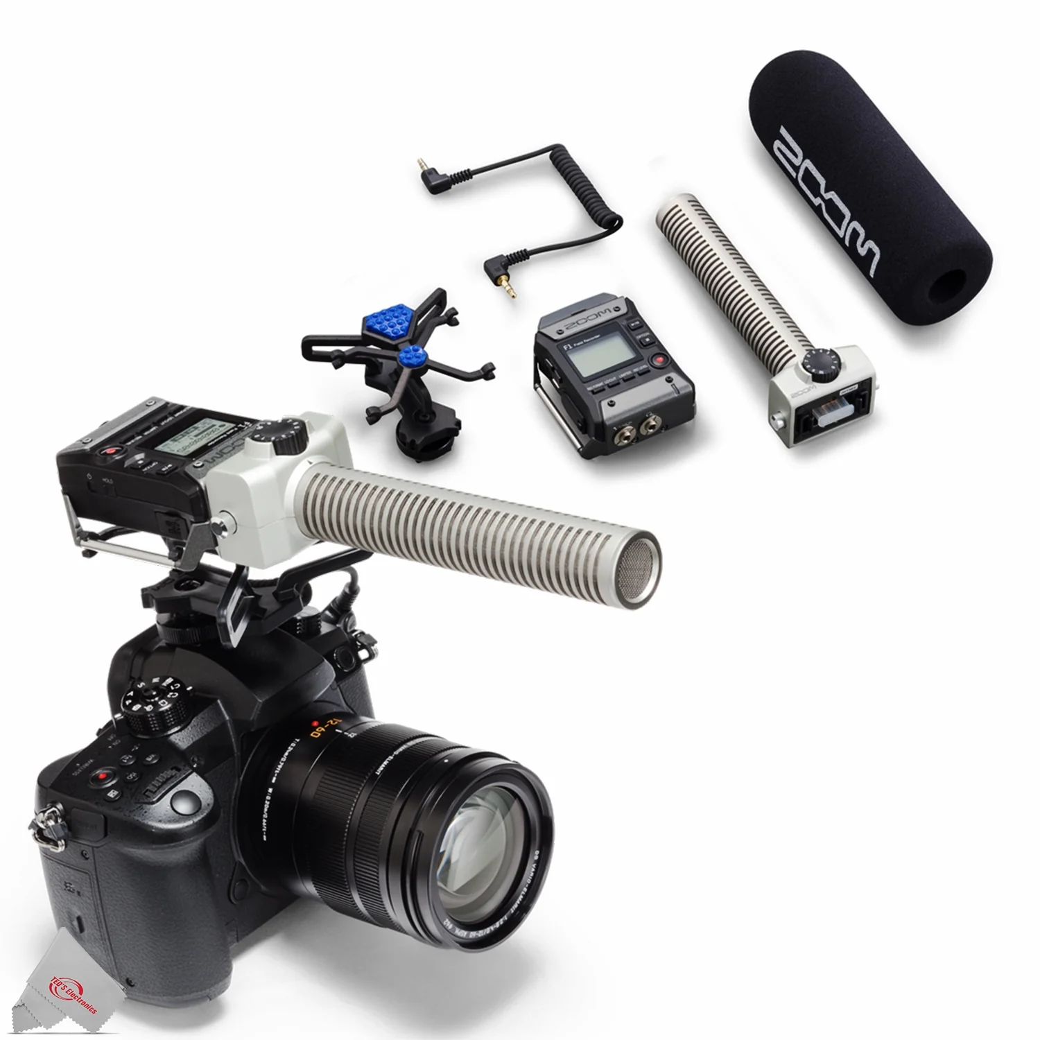 Zoom F1-SP 2-Input / 2-Track Portable Field Recorder with Vidpro 2-Person Wireless Lavalier Microphone Set and SanDisk 32GB Ultra UHS-I microSDHC Card - Image 5