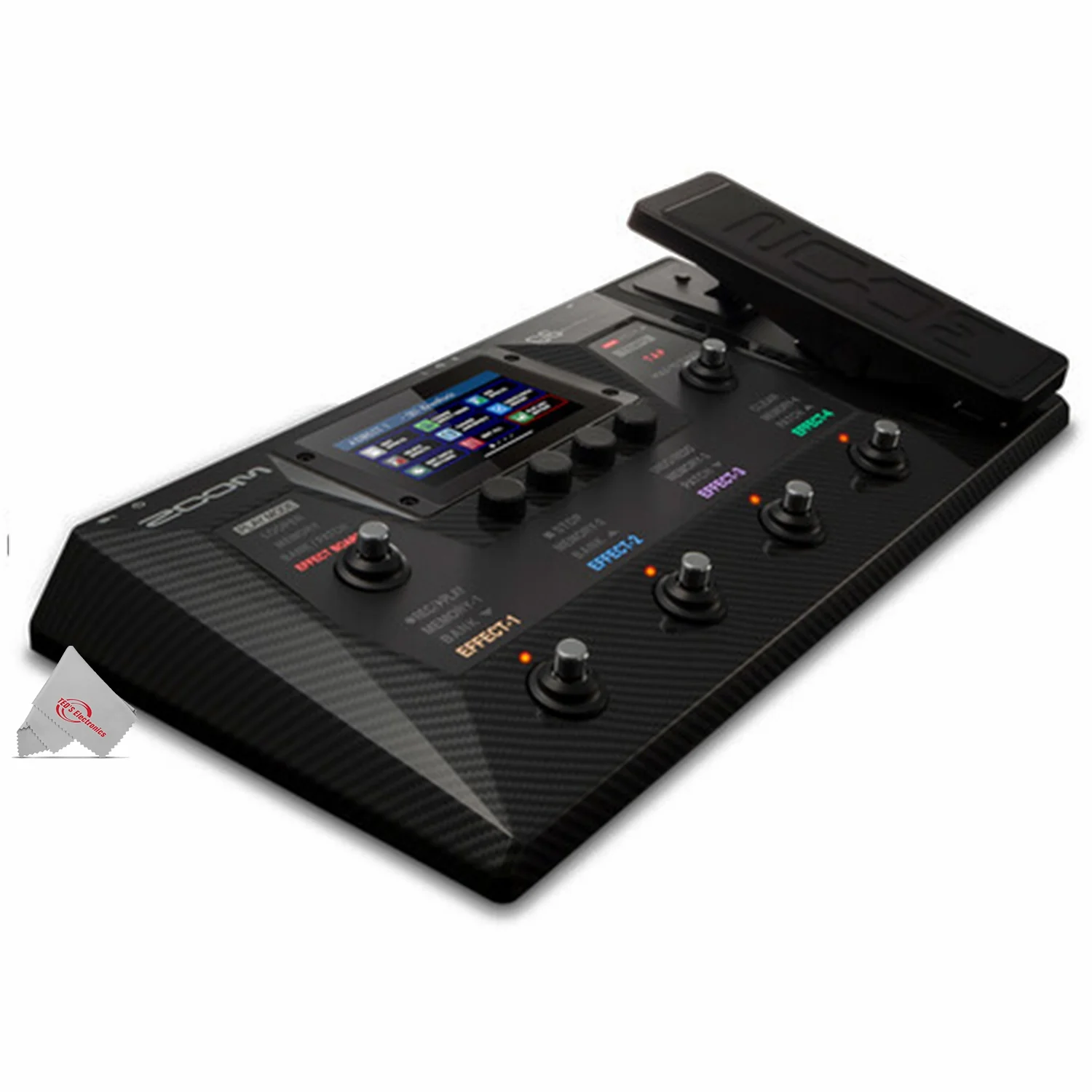 Zoom G6 Multi-Effects Processor Pedal for Guitarists with Samson Stereo Headphones + Right Angle to Right Angle 1/4" Instrument Cables + 1/4" TRS - 1/4" TRS Cable - Image 5