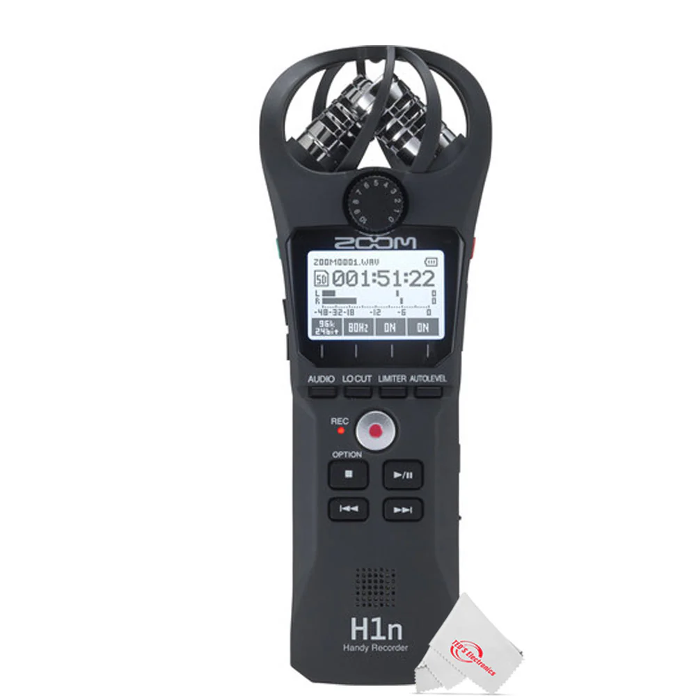Zoom H1n 2-Input / 2-Track Portable Digital Handy Recorder Built In Microphone and Vidpro XM-L Professional Lavalier Condenser Microphone - Image 2