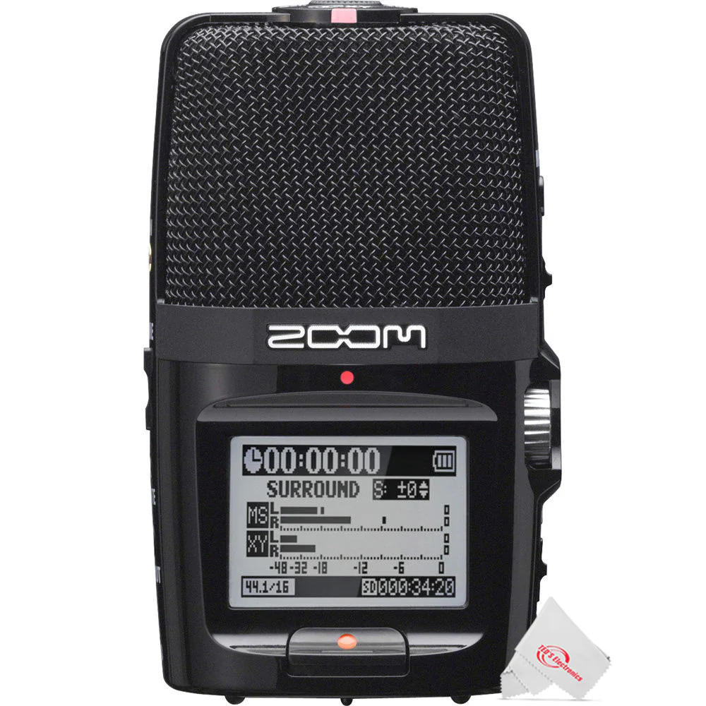 Zoom H2n ext 2-Input / 4 Track Handy Digital  Audio Stereo Recorder With 5 Built-In Mic Array +  BY-M1 Omnidirectional Lavalier Microphone + 32GB Memory Card - Image 2