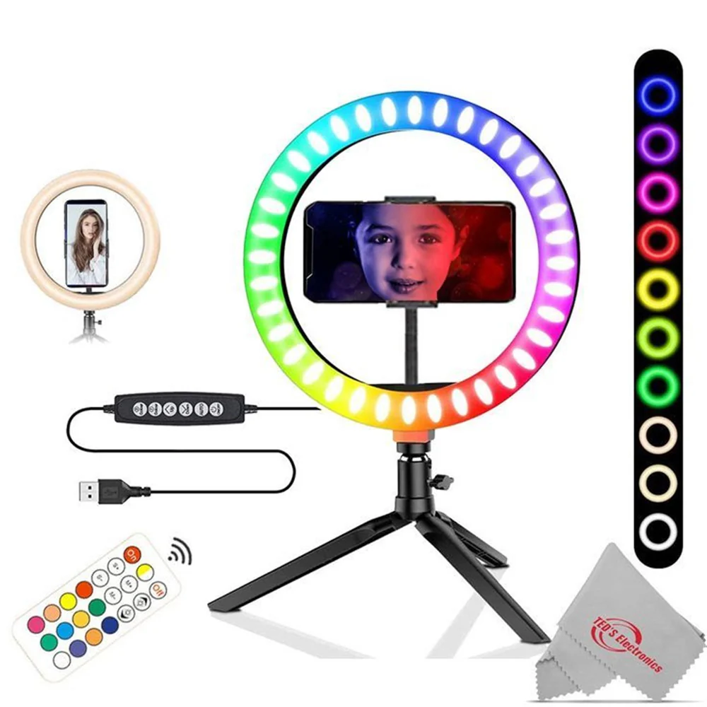 Two Zoom iQ6 Stereo X/Y Microphone for iOS Devices with Lightning Connector for iPhone iPad +  Two  Vivitar Vlog Essentials 10 Inch Full Color RGB LED Ring Light 360° Rotation + Music Maker Mix and Master Suite - Image 3