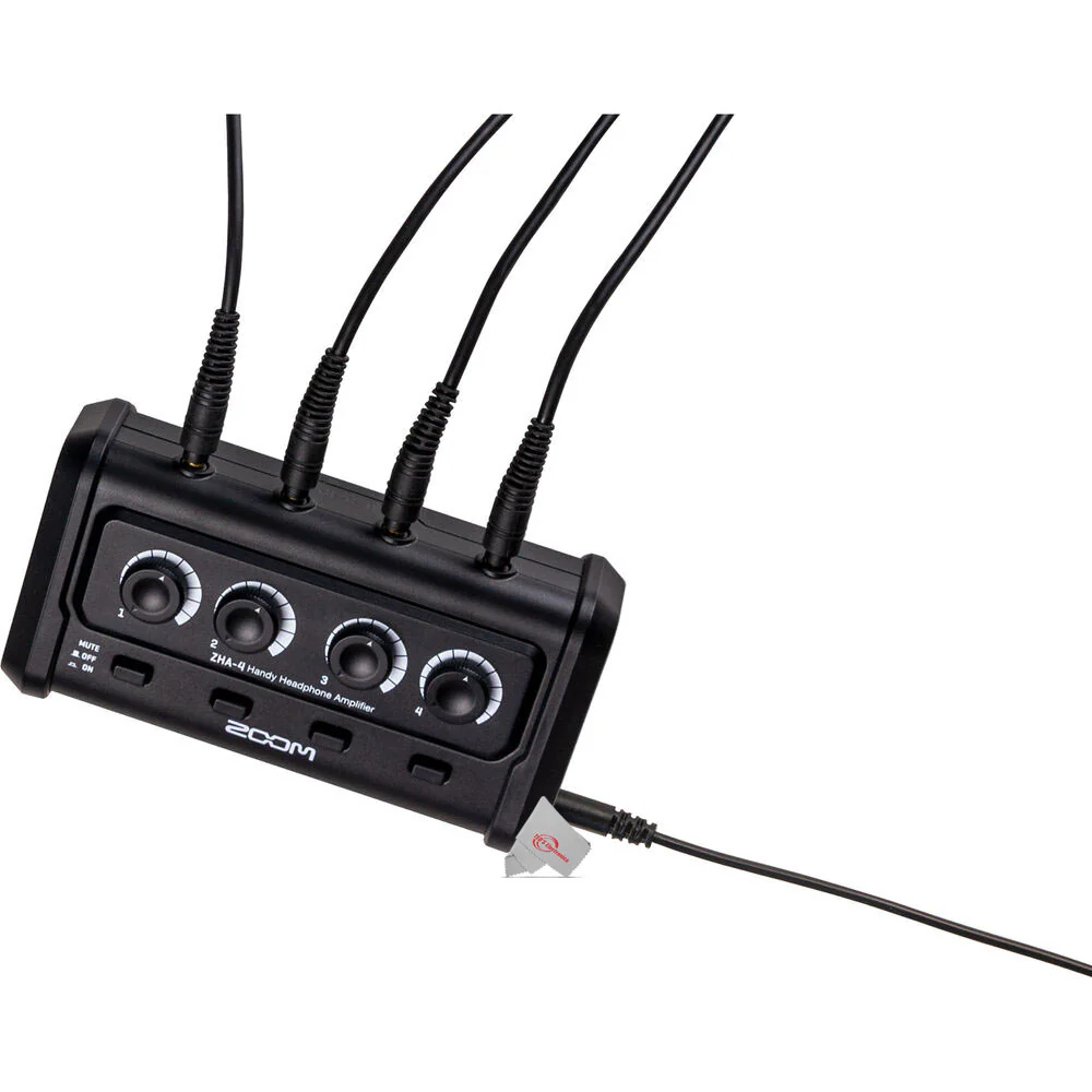 Zoom R20 Portable Multitrack Recorder + ZHA-4 Handy Headphone Amplifier + Zoom ZDM-1 Podcast Mic Pack Accessory Bundle - Image 7