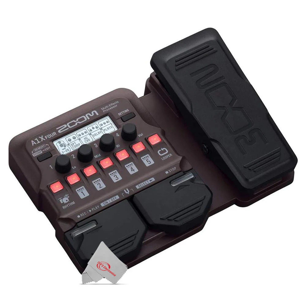 Zoom A1X Four Acoustic Instrument Multi-Effect Processor + Pig Hog Cable Accessory Kit - Image 7