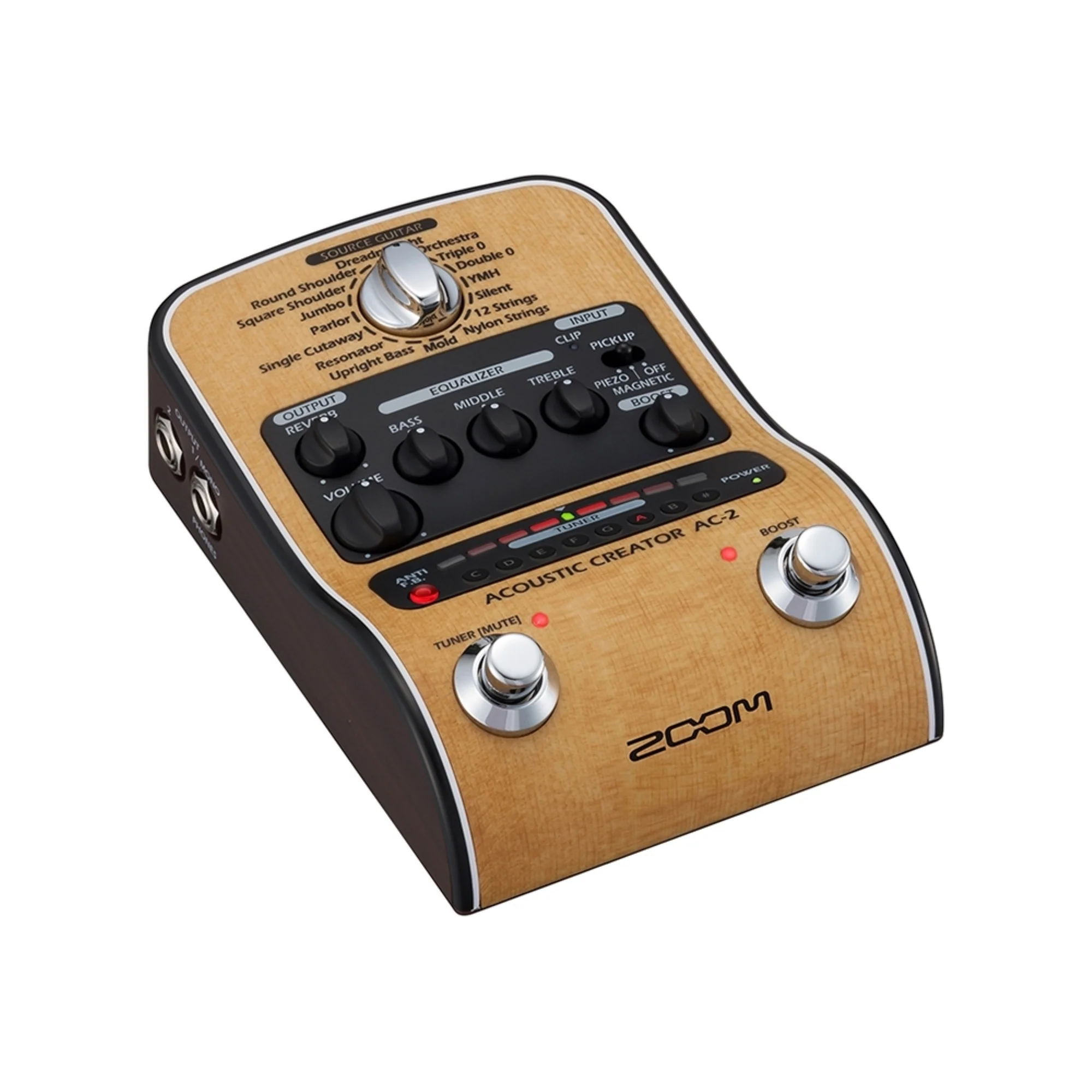 Zoom AC-2 Acoustic Creator Guitar Effects Pedal with Pig Hog Cable Accessory Kit - Image 10