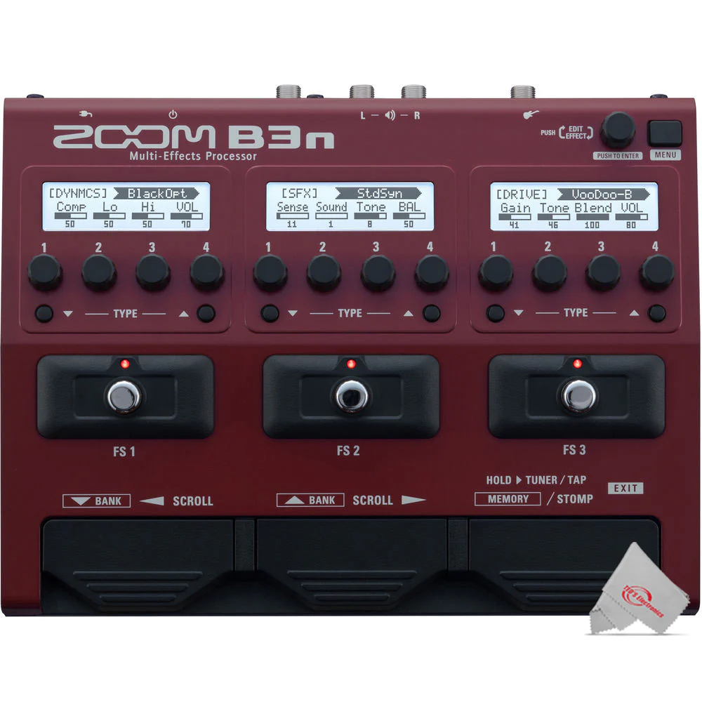 Zoom B3n Multi-Effects Processor for Bassists with Pig Hog Cable Accessory Kit - Image 6