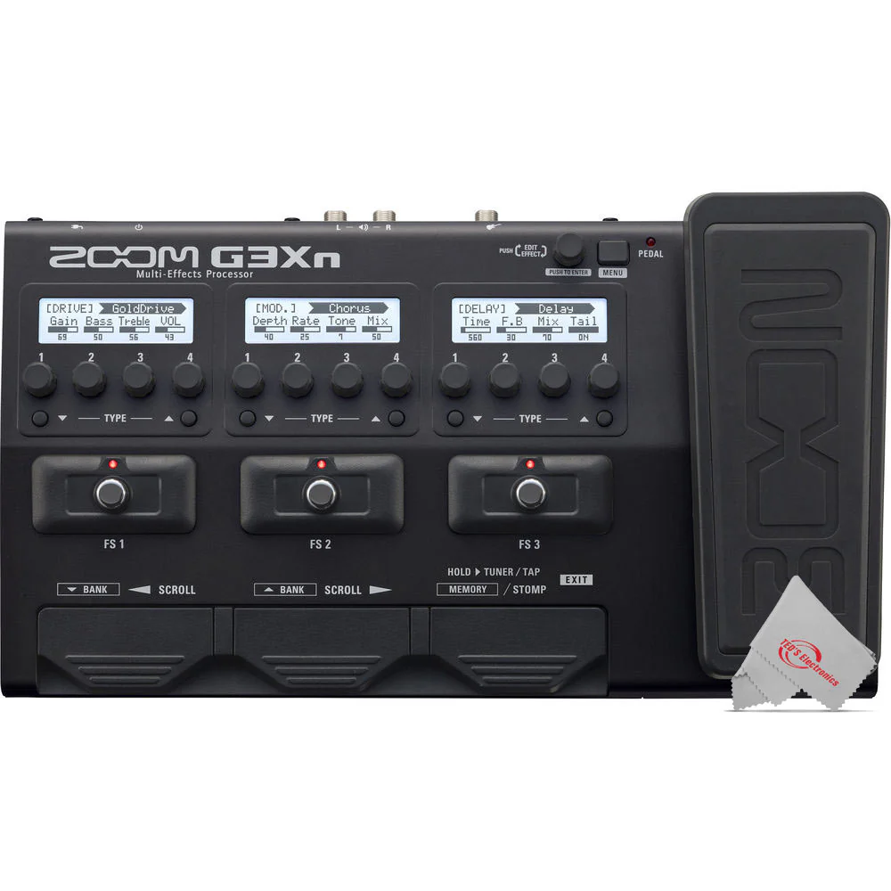 Zoom G3Xn Multi-Effects Processor with Boya BY-HP2 Over-Ear Hi-Fi Monitor Headphones - Image 5