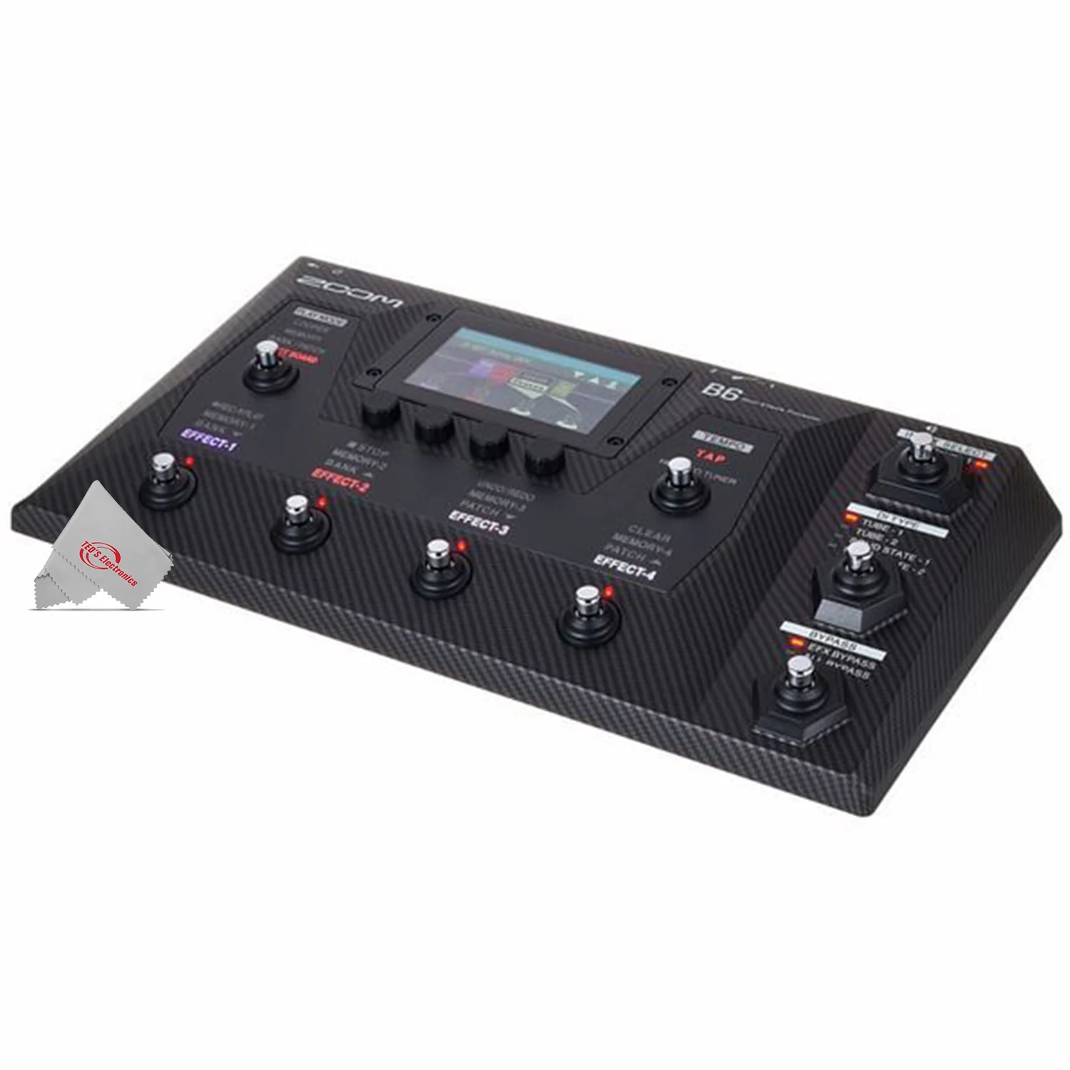Zoom B6 Multi-Effects Processor for Electric Bass + Pig Hog Cable Accessory Kit & 128GB Memory Card - Image 10