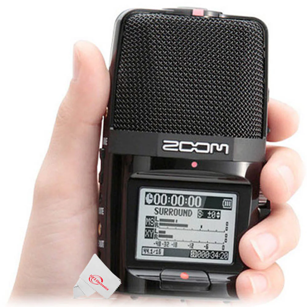 Zoom H2n ext 2-Input / 4 Track Handy Digital  Audio Stereo Recorder With 5 Built-In Mic Array - Image 4