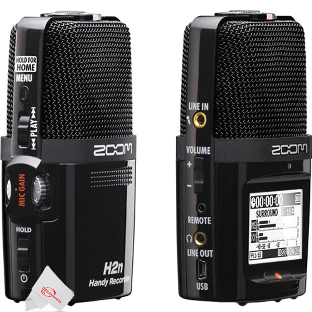 Zoom H2n ext 2-Input / 4 Track Handy Digital  Audio Stereo Recorder With 5 Built-In Mic Array - Image 7