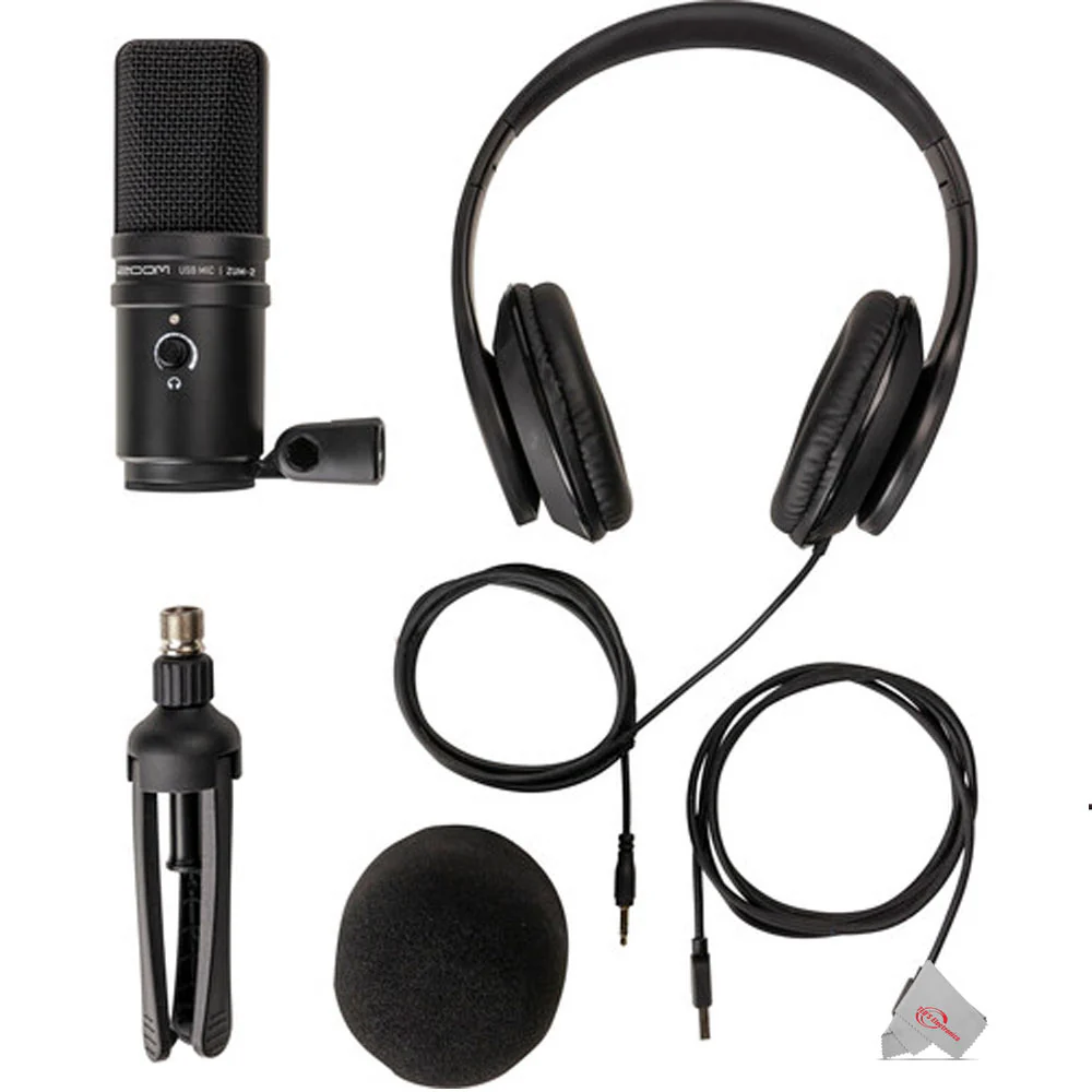 Zoom ZUM-2 USB Podcast Mic Pack With ZUM-2 Mic and Stand Bracket for Video Recording - Image 3