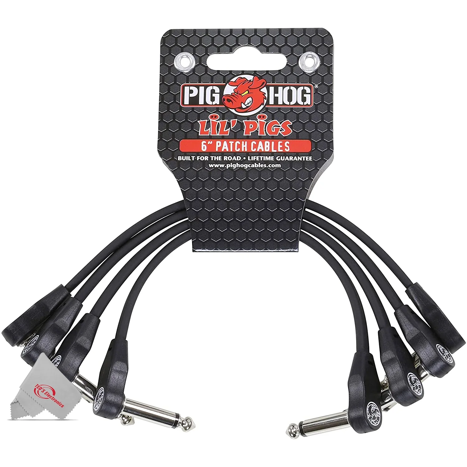 Zoom AD-16A/D AC Adapter For Zoom Effects Pedals with Pig Hog Lil' Pigs Right Angle 1/4" Instrument Patch Cables, 6" (4 Pack) and 4AA/AAA Battery Charger - Image 10
