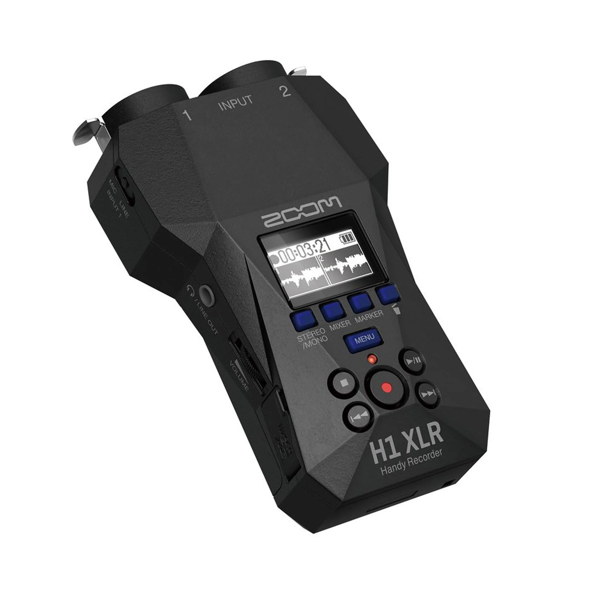 Zoom H1 XLR Portable Audio Recorder with ZDM-1 Podcast Mic Pack and Desk Holder Microphone Stand Bracket for Video Recording - Image 4
