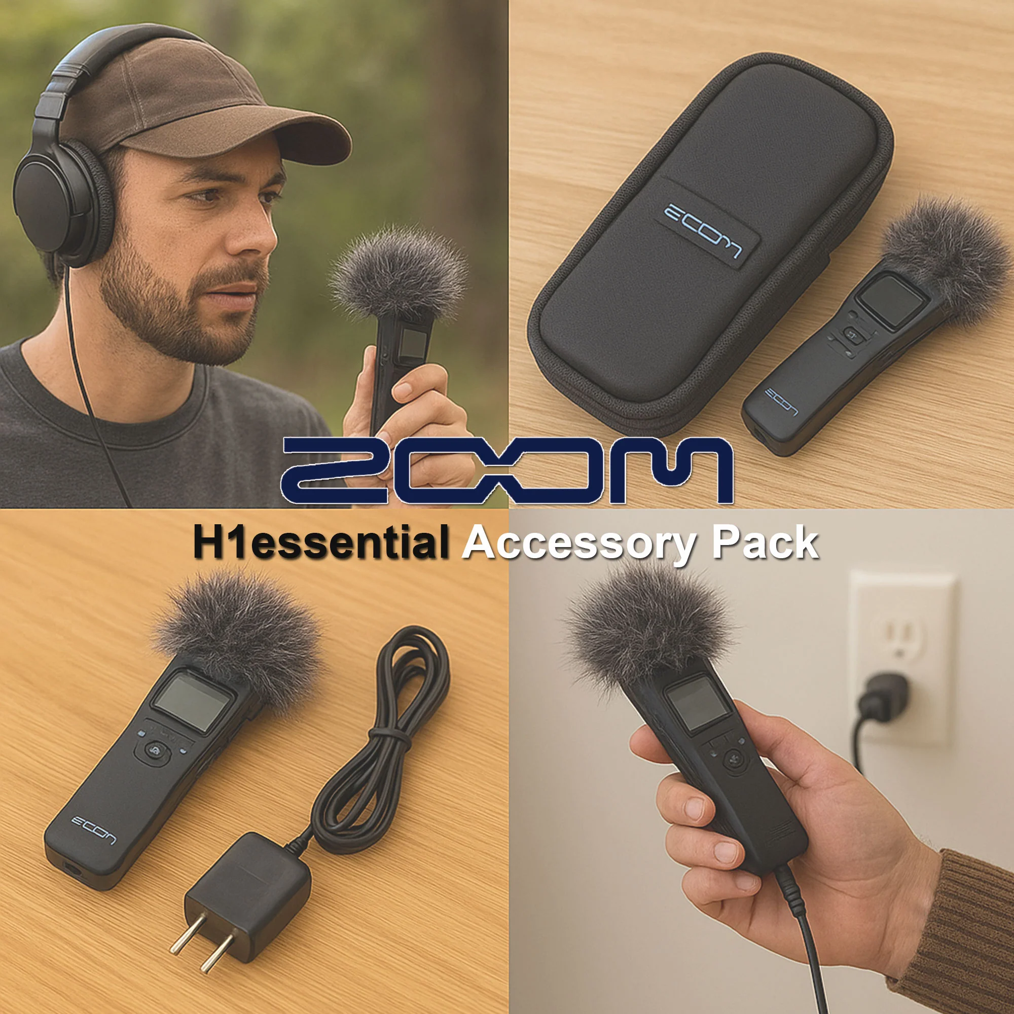 Zoom H1essential 2-Track 32-Bit Float Portable Audio Recorder with Zoom APH-1e Accessory Pack Ultimate Recording Kit - Image 7