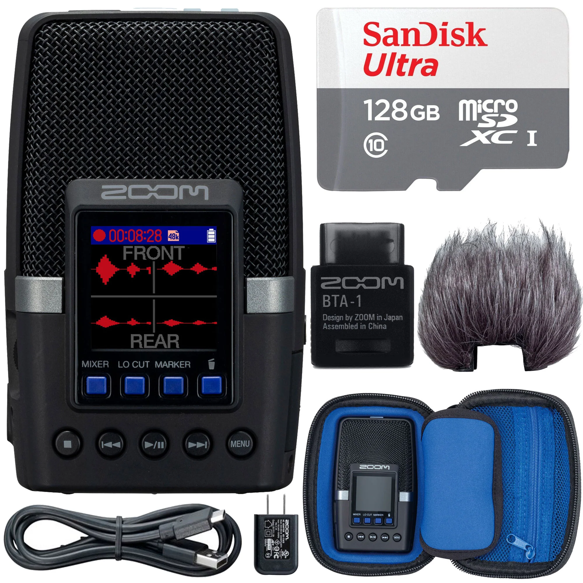 Zoom H2essential Multi-Mic 32-Bit Float Handy Recorder Accessory Bundle