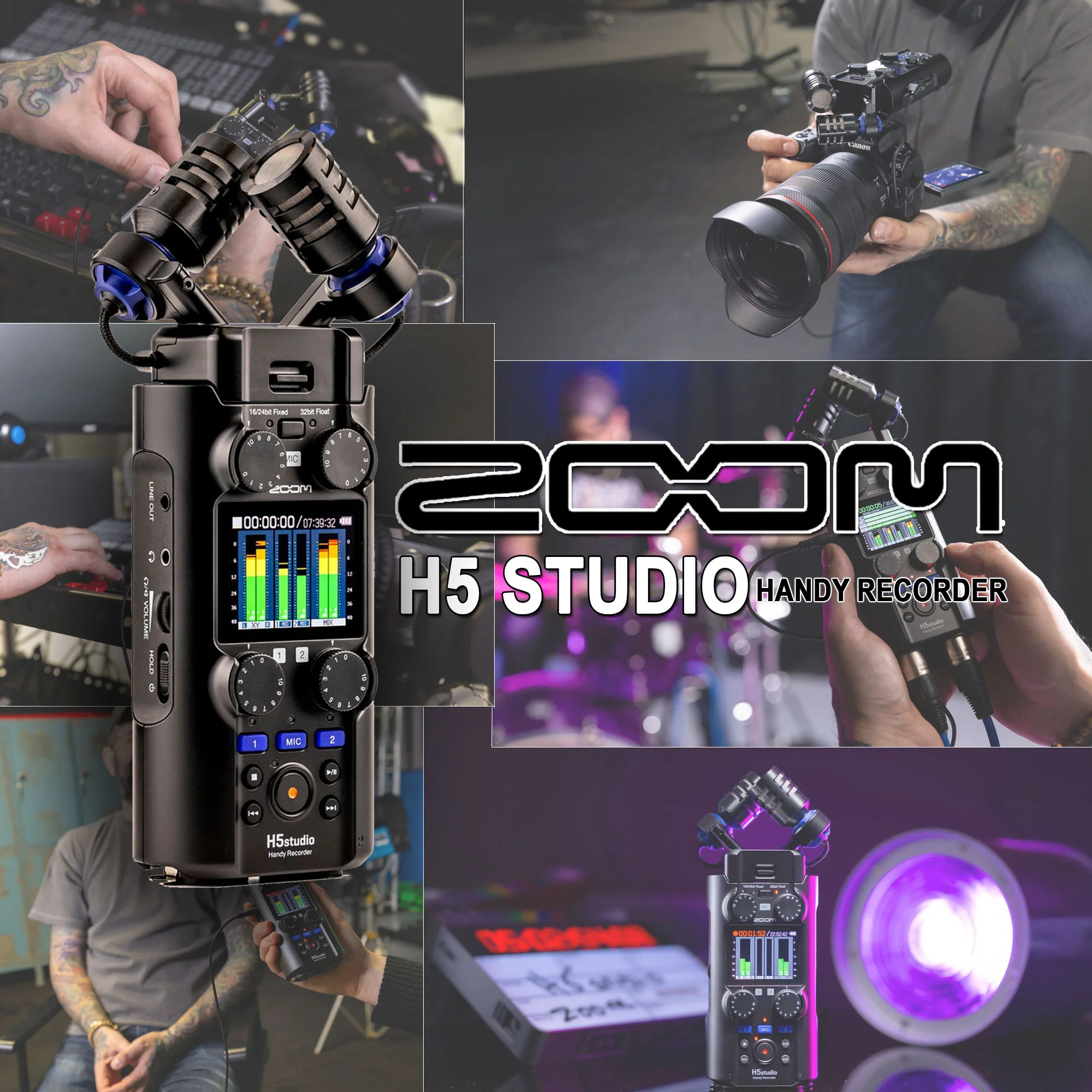 Zoom H5Studio Recorder + BTA-1 Bluetooth Adapter + 128GB SD + 2x AA Batteries Bundle - Image 8
