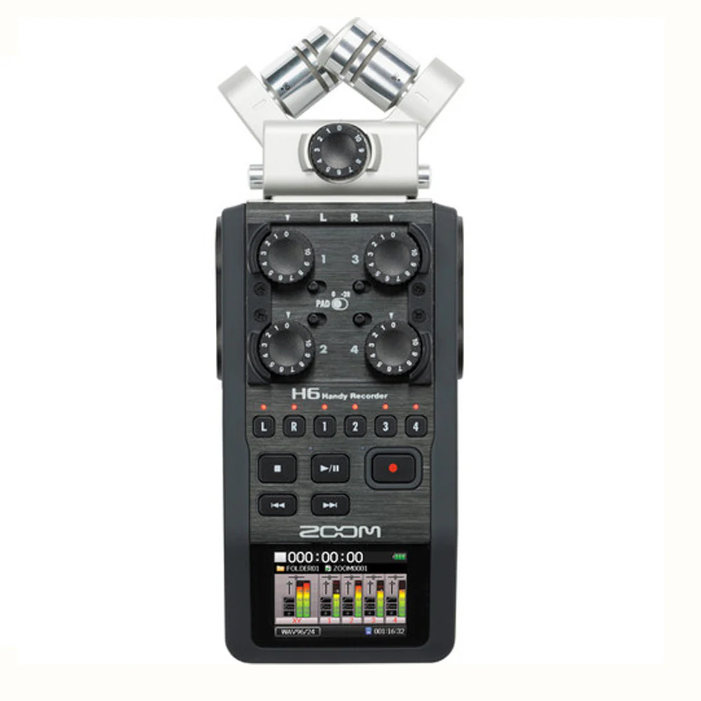 Zoom H6 6-Input / 6-Track Portable Handy Recorder with Interchangeable Mic Capsules - Image 2