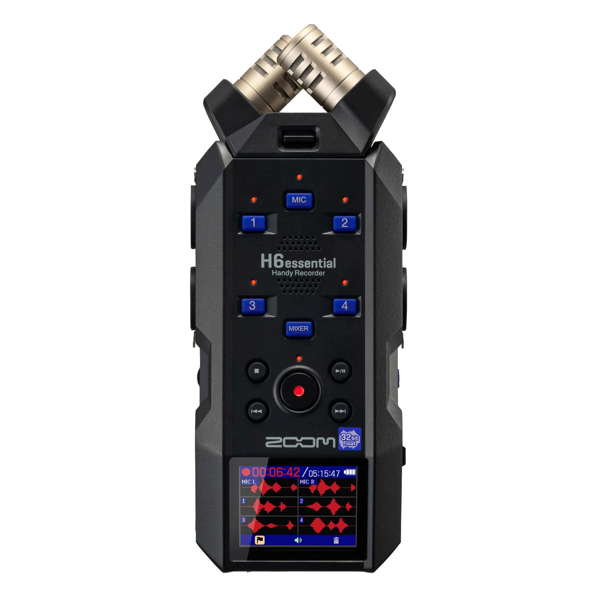 Zoom H6essential 6-Track 32-Bit Float Portable Audio Recorder with EXH-6e Dual XLR-1/4" TRS Input Capsule - Image 4