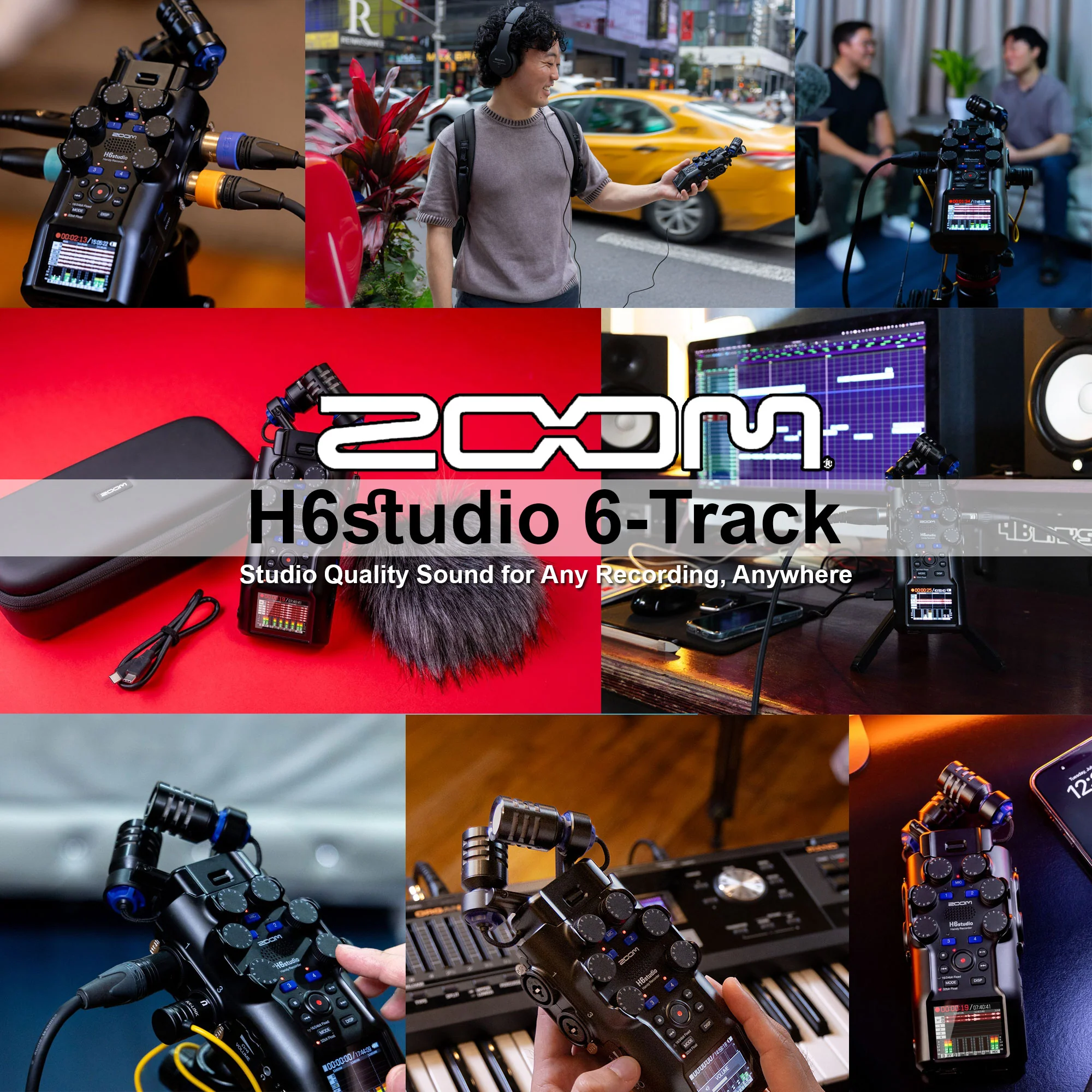 Zoom H6studio 6-Track Handy Recorder with 32-Bit Float Recording - Image 2