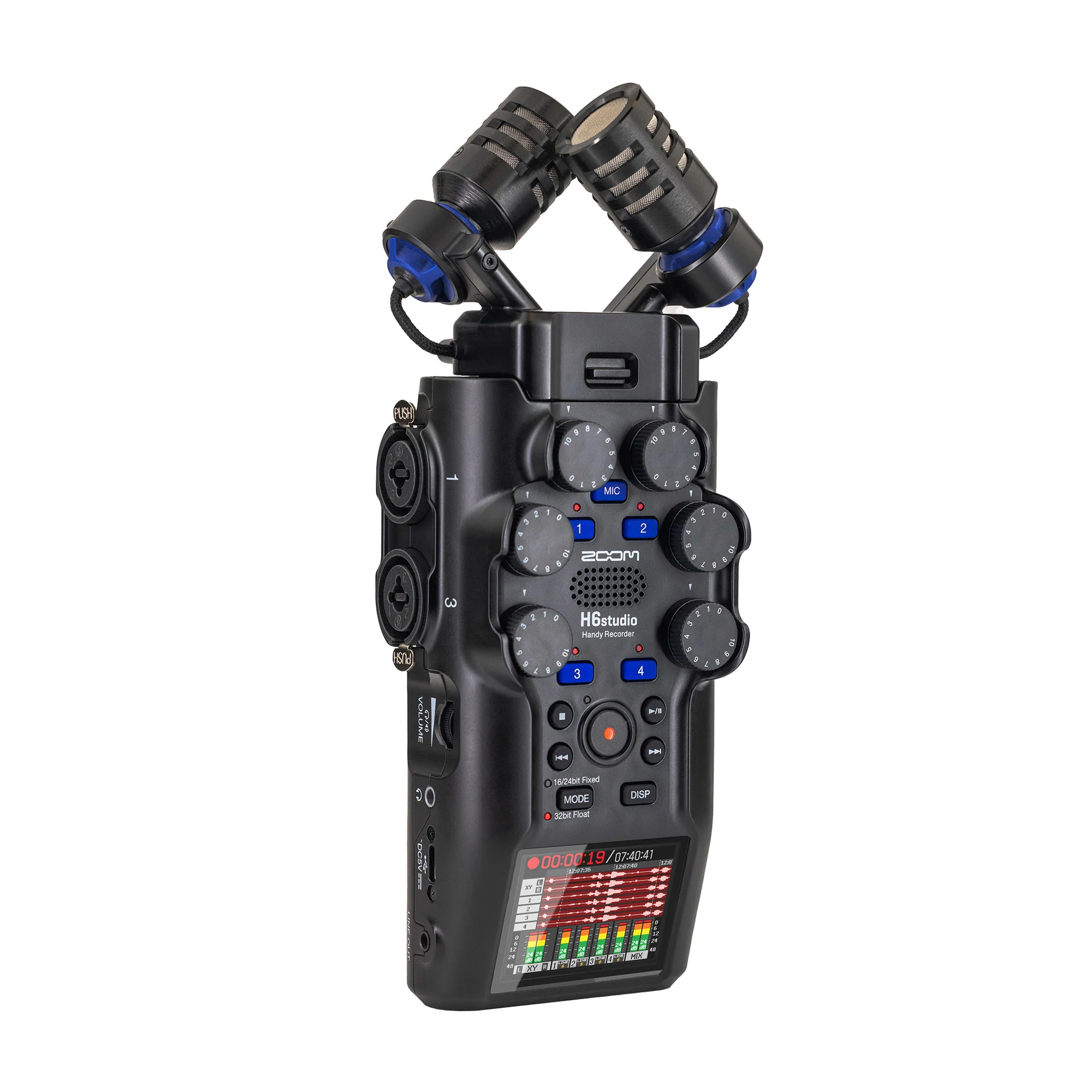 Zoom H6studio 6-Track Handy Recorder w/ 32-Bit Float Recording with Zoom HS-1 Adapter and Zoom SMC-1 Stereo Mini Cable + 32GB Card - Image 4