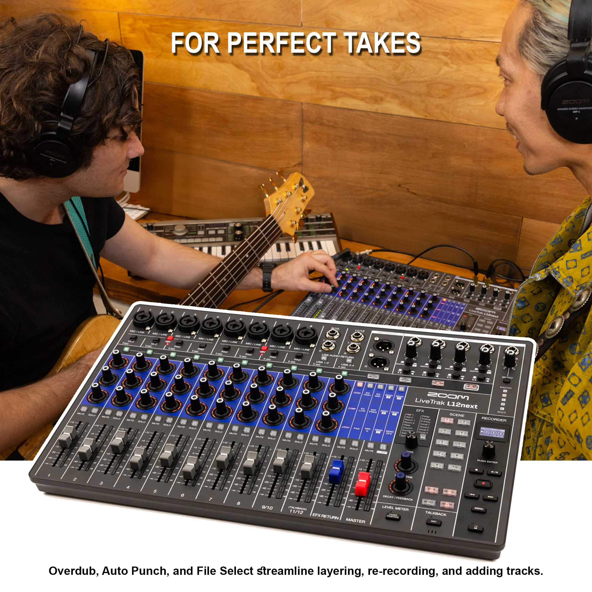 Zoom LiveTrak L12next Digital Mixer / Recorder with Recording Essentials Bundle - Image 2