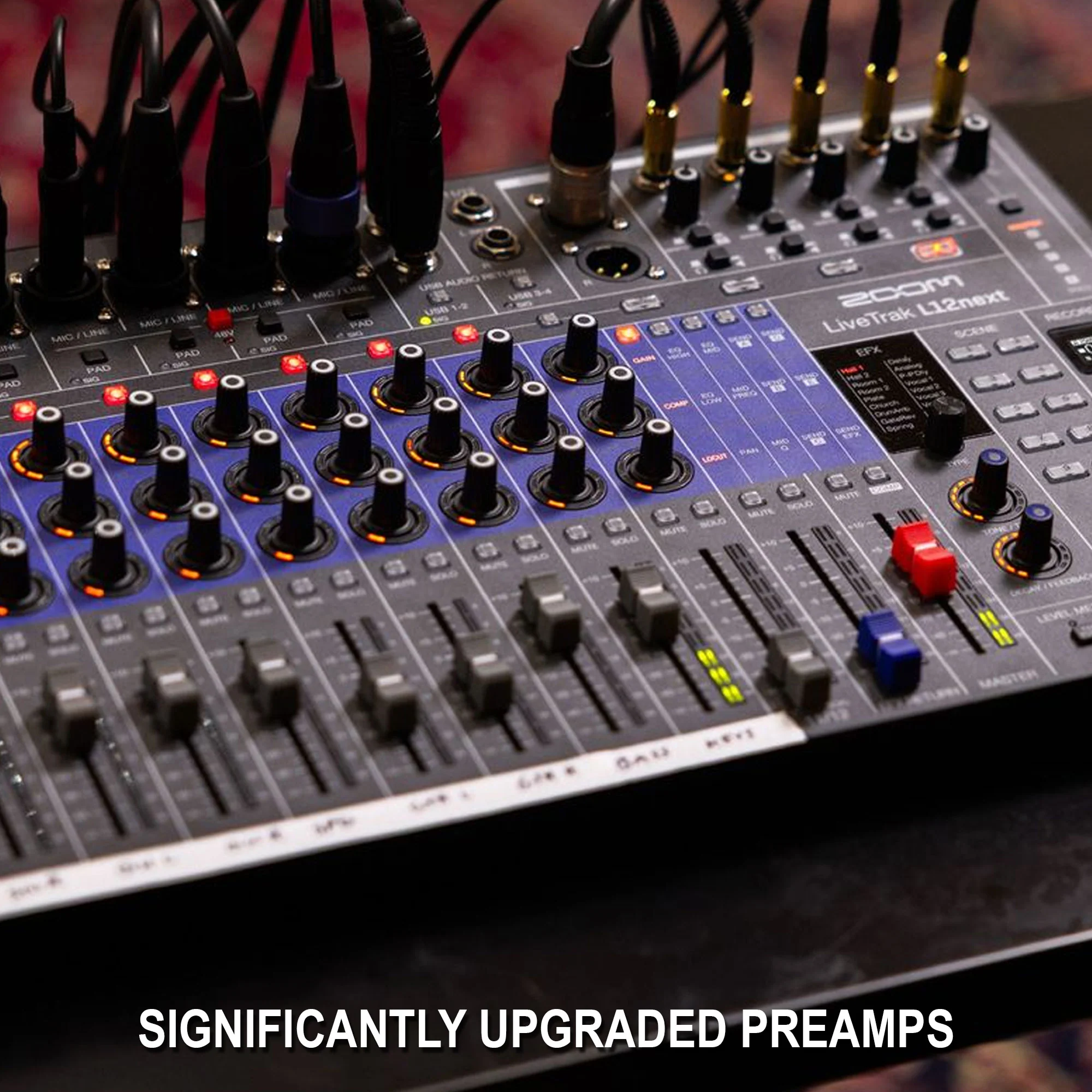 Zoom LiveTrak L12next Digital Mixer / Recorder with Recording Essentials Bundle - Image 5
