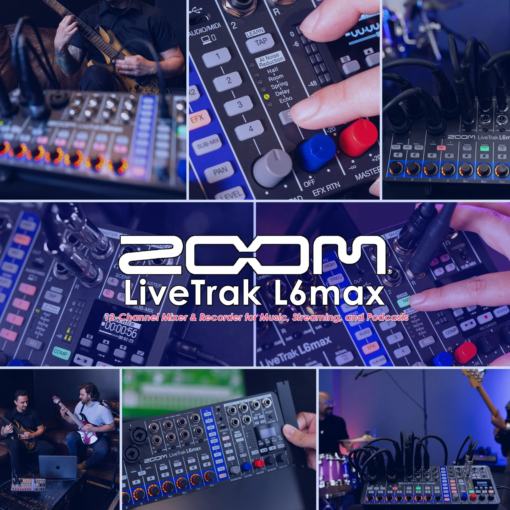 Zoom LiveTrak L6max Portable 12-Channel Mixer and Recorder - Image 2
