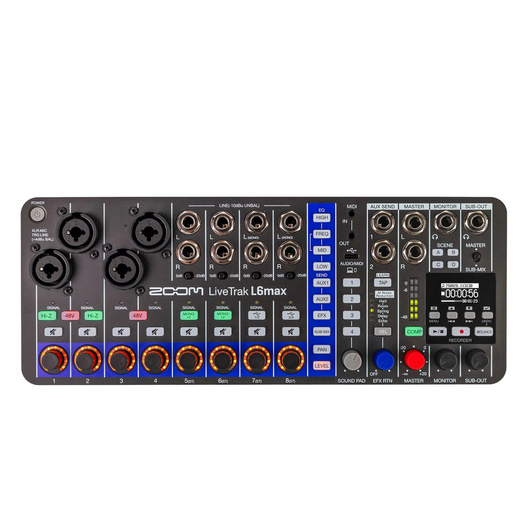 Zoom LiveTrak L6max Portable 12-Channel Mixer and Recorder - Image 4