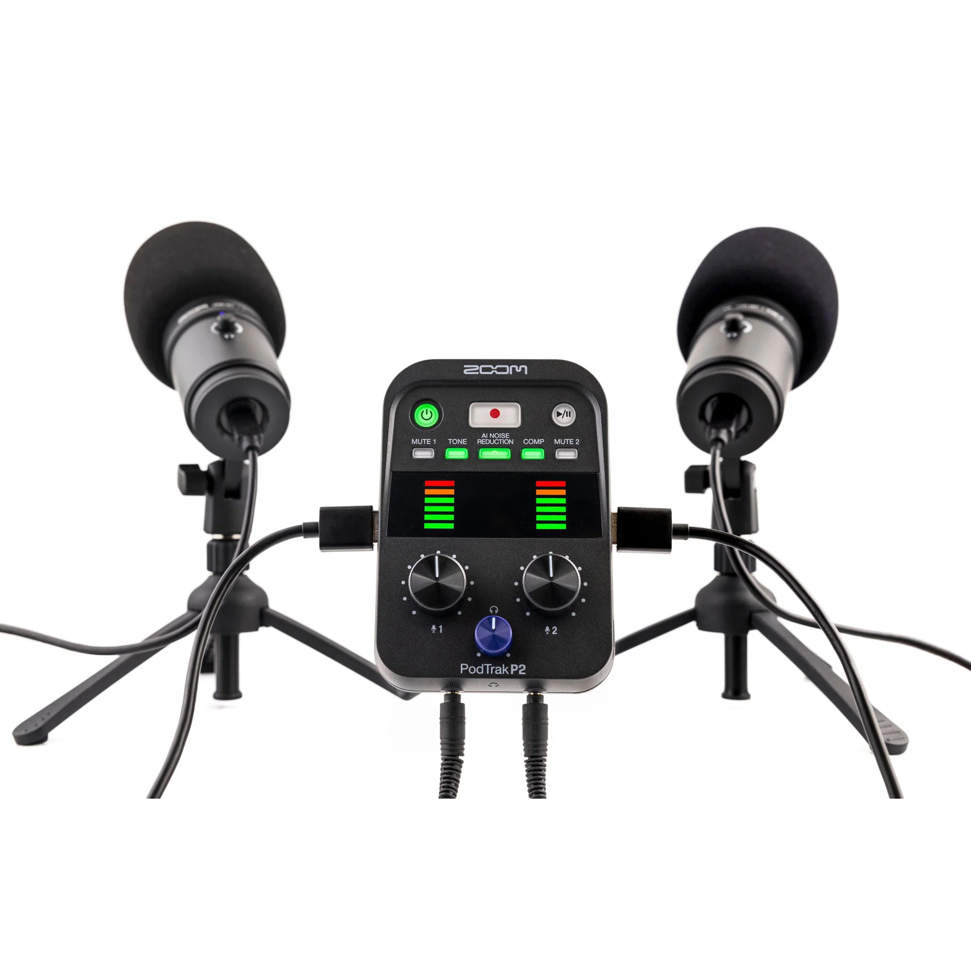 Zoom PodTrak P2 USB Mic Recorder for Podcasters - Image 10