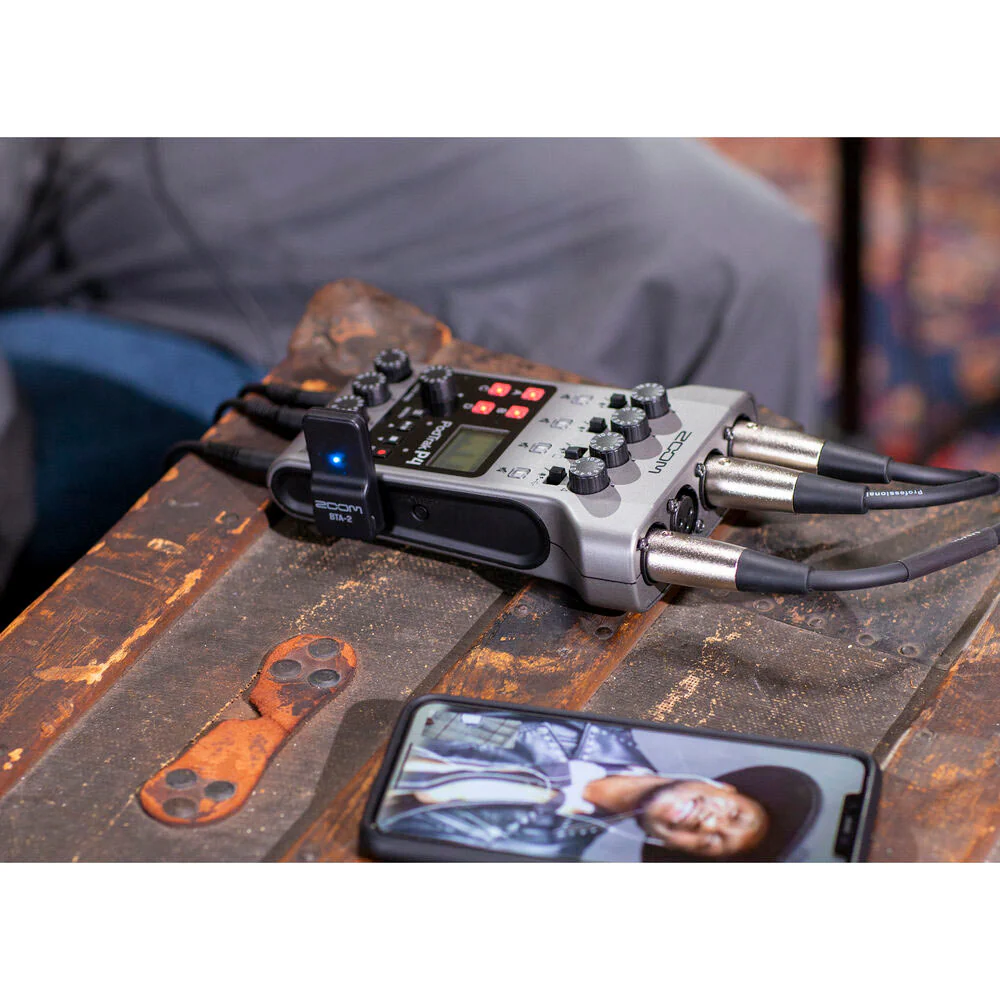 Zoom PodTrak P4next Portable Multitrack Podcast Recorder with ZOOM BTA-2 Bluetooth Adapter - Image 11