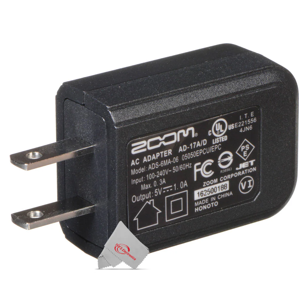 ZOOM AD-17A/D USB AC Power Adapter for Select Zoom Devices