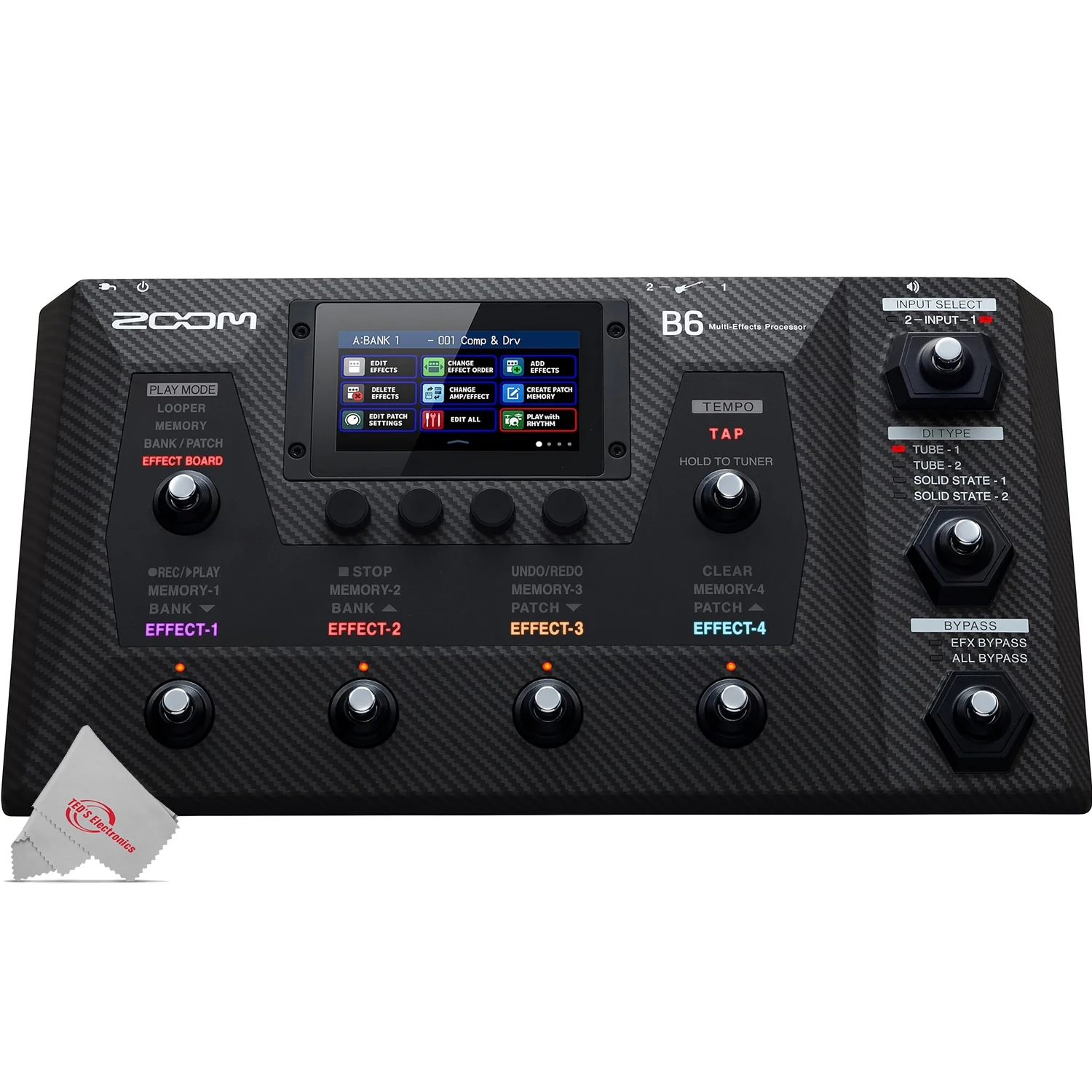 Zoom B6 Multi-Effects Processor for Electric Bass with FP02M Expression Pedal Kit - Image 3