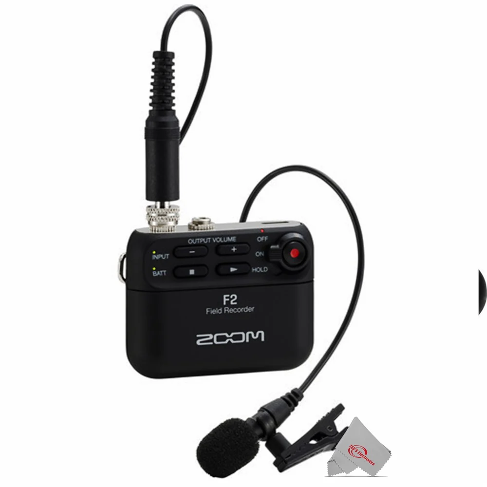 Zoom F2 Ultracompact Portable Field Recorder with Lavalier Microphone - Image 6